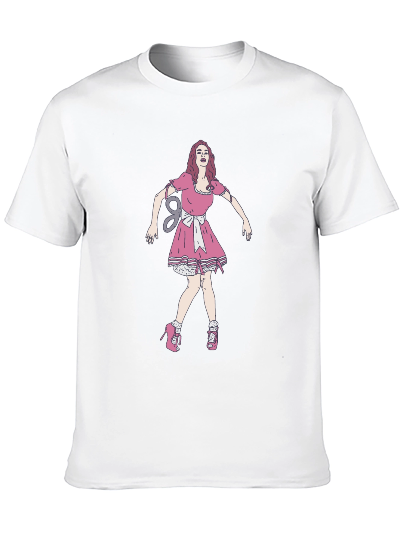 Black Black Tee with Doll Print view 10