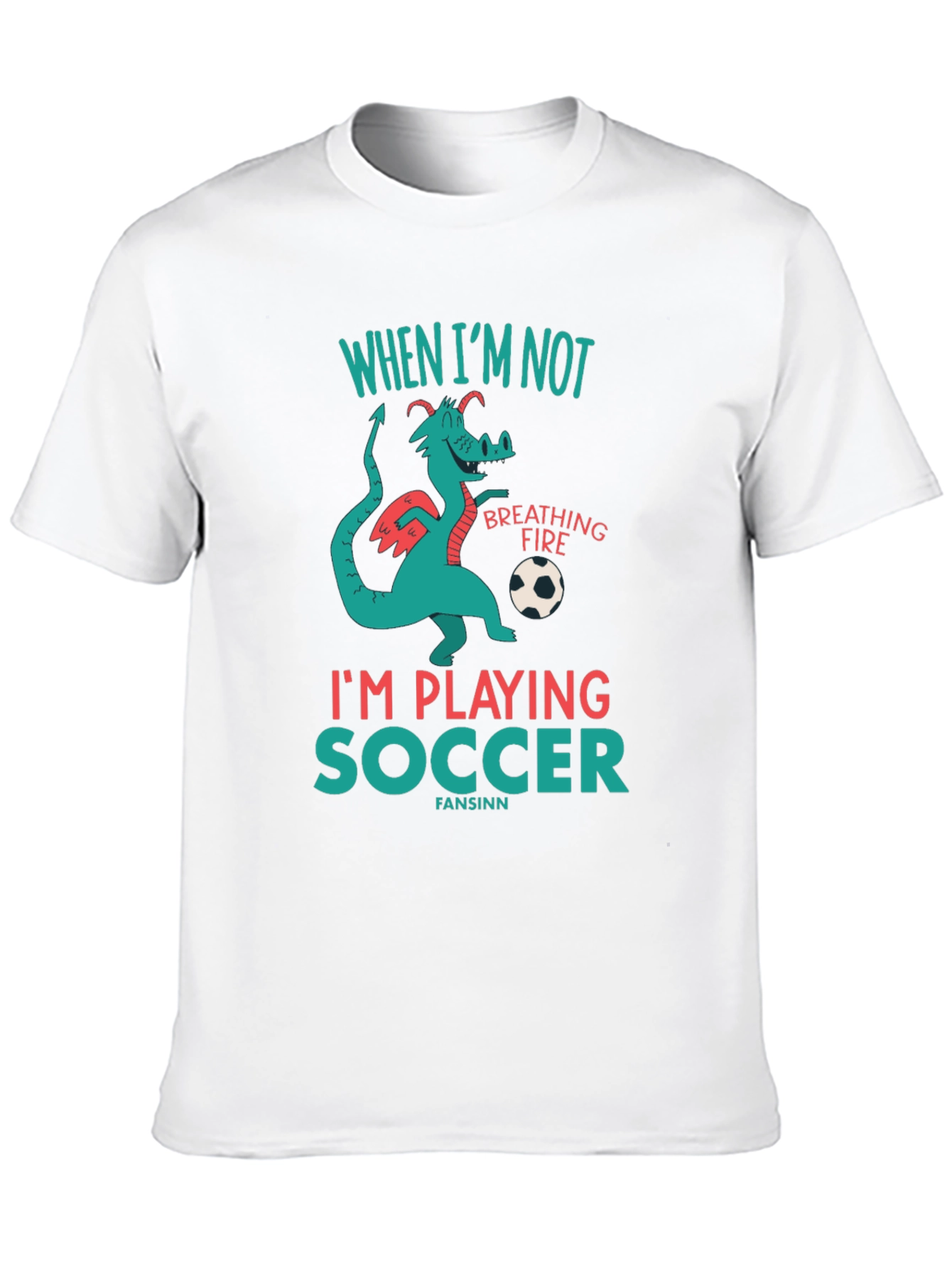 Black Dragon Soccer T-Shirt - Playful Graphic Tee view 10