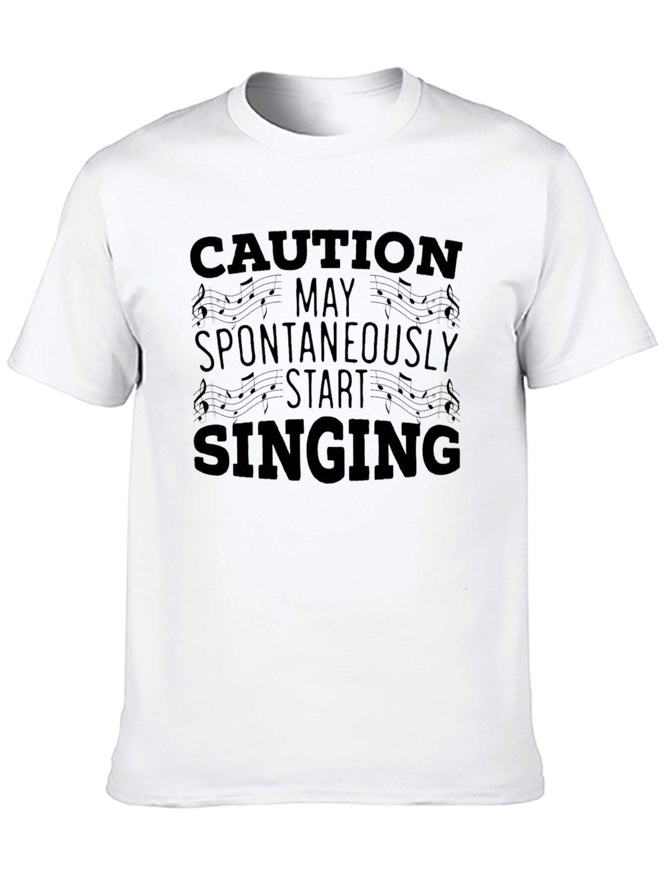 Black Caution May Spontaneously Start Singing T-Shirt view 10