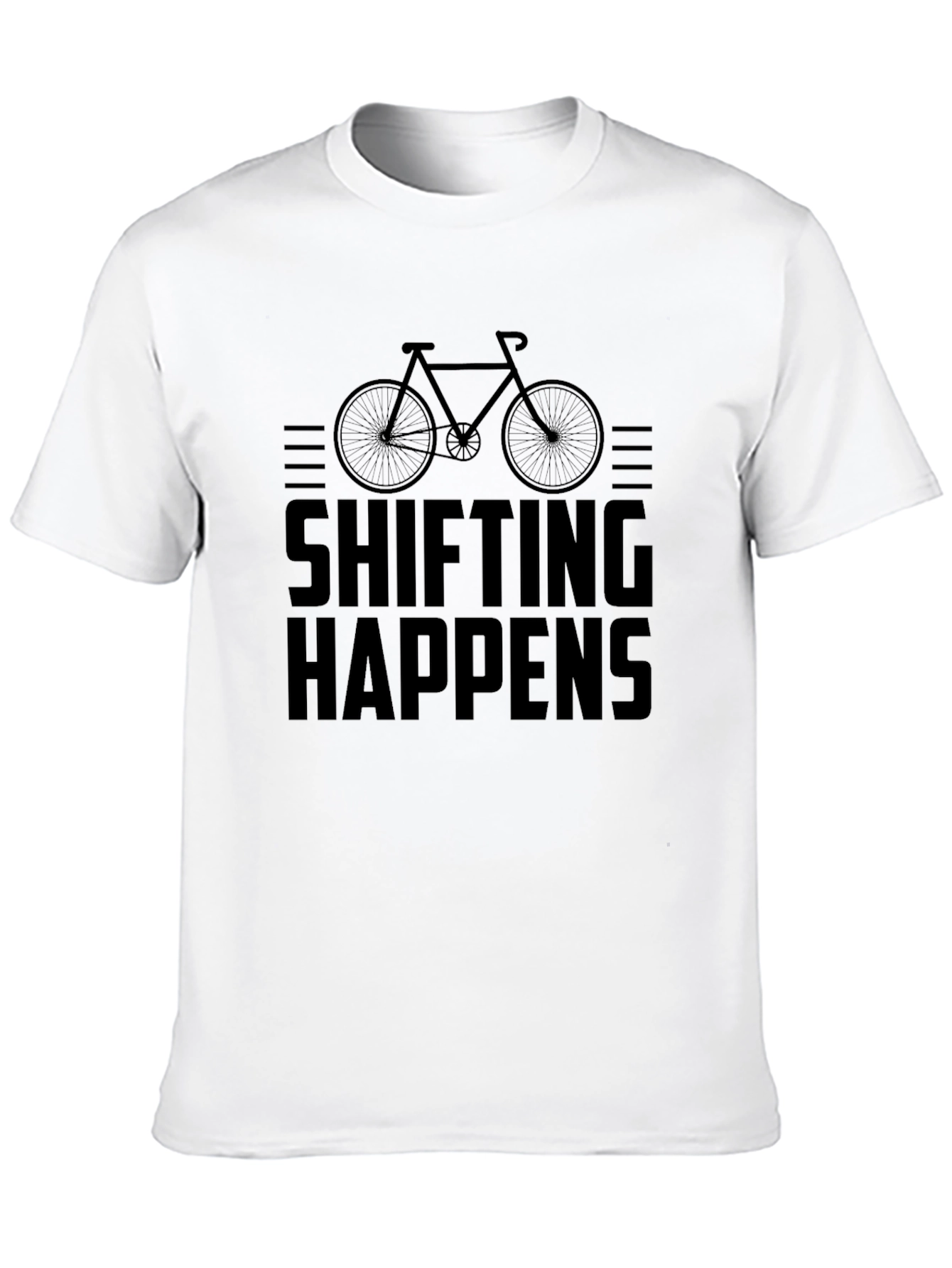 Black Shifting Happens Graphic T-Shirt - Cycling Humor view 10