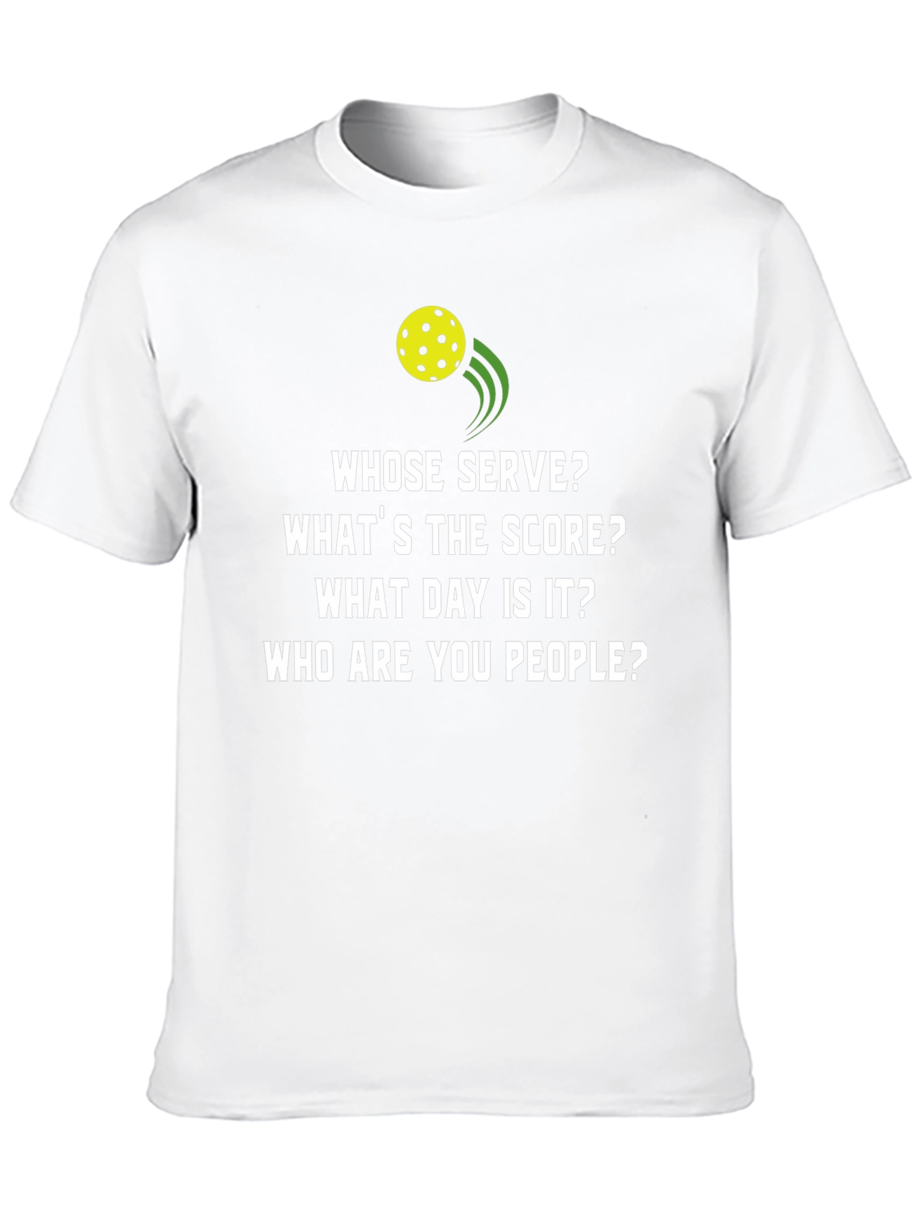 Black Pickleball T-Shirt: Whose Serve Funny Tee view 10