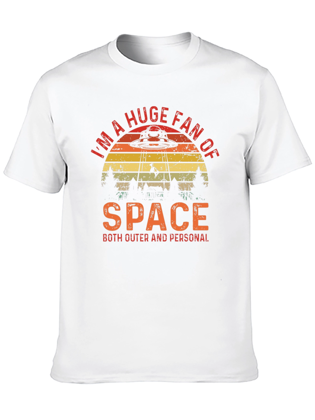 Black Huge Fan of Space UFO T-Shirt view 10