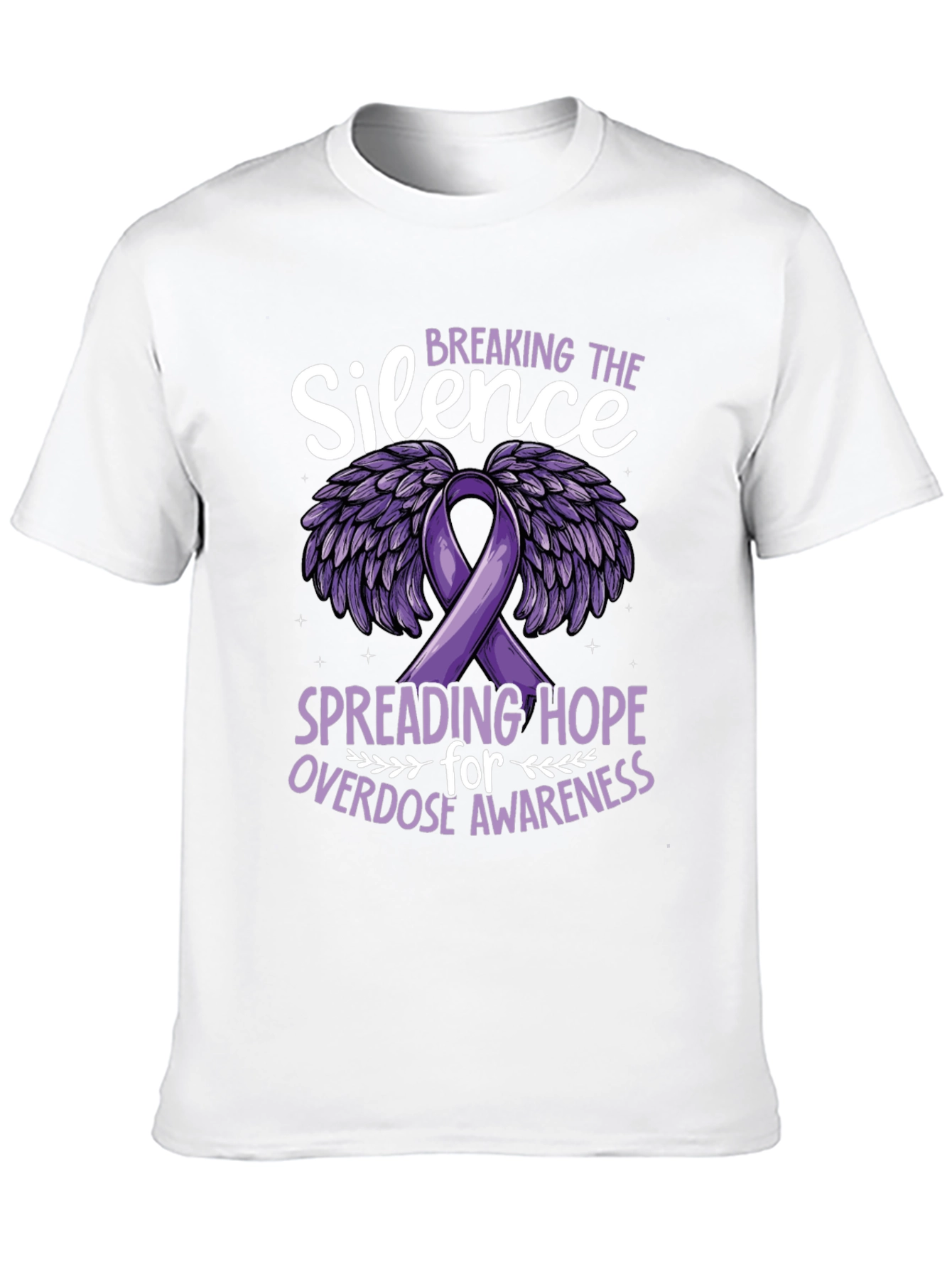Black Breaking the Silence Overdose Awareness T-Shirt view 10