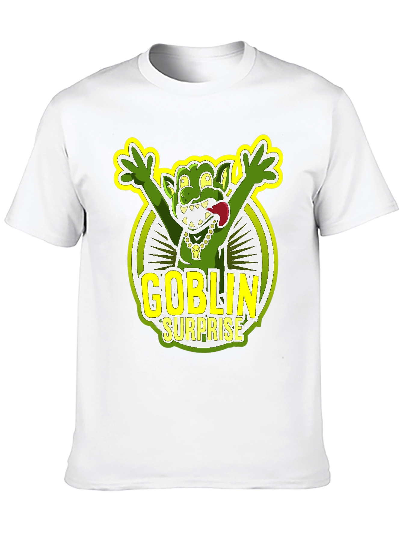 Black Goblin Surprise Graphic Tee - Black Crew Neck T-Shirt view 10