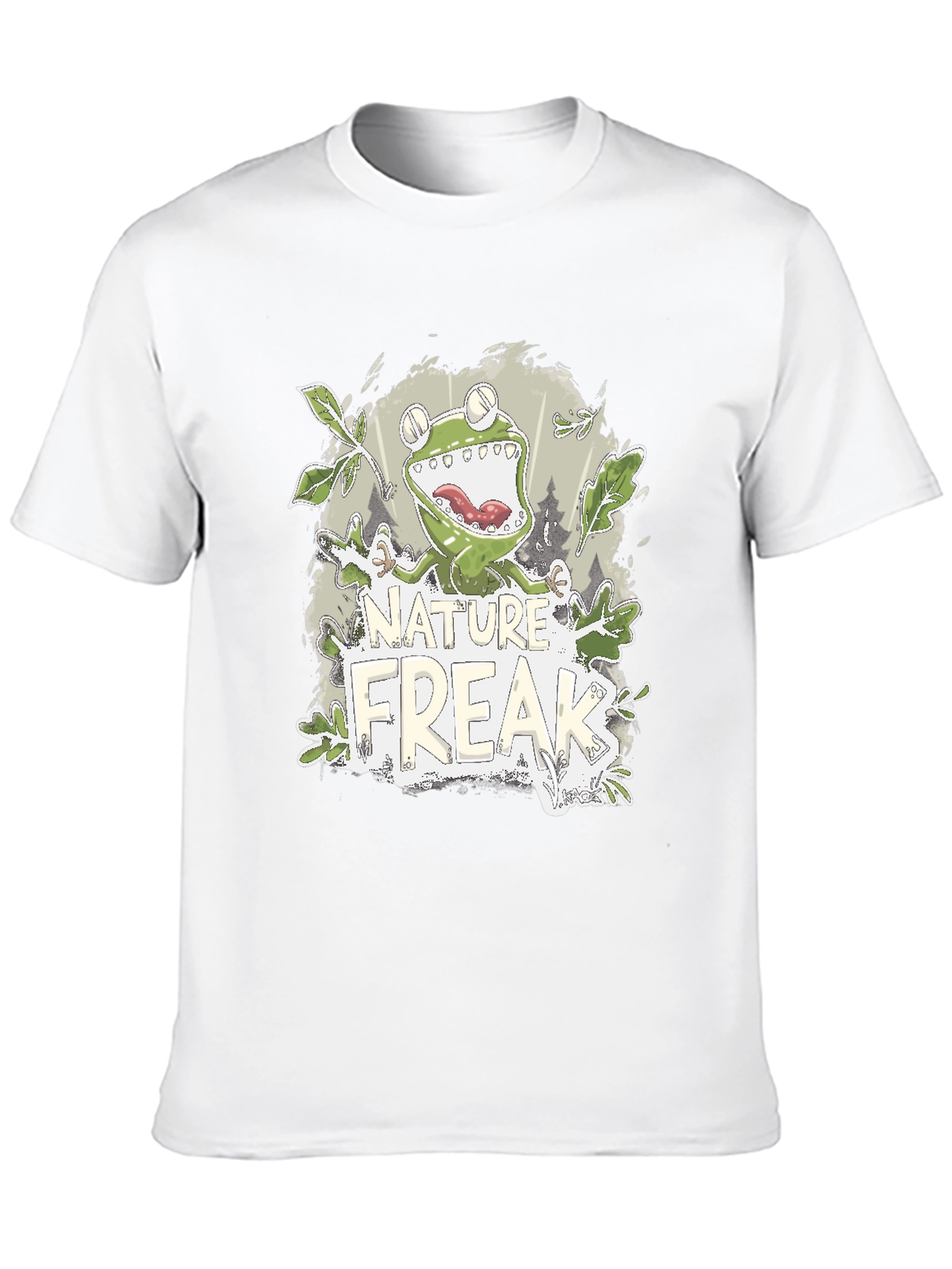 Black Nature Freak Frog Graphic T-Shirt view 10