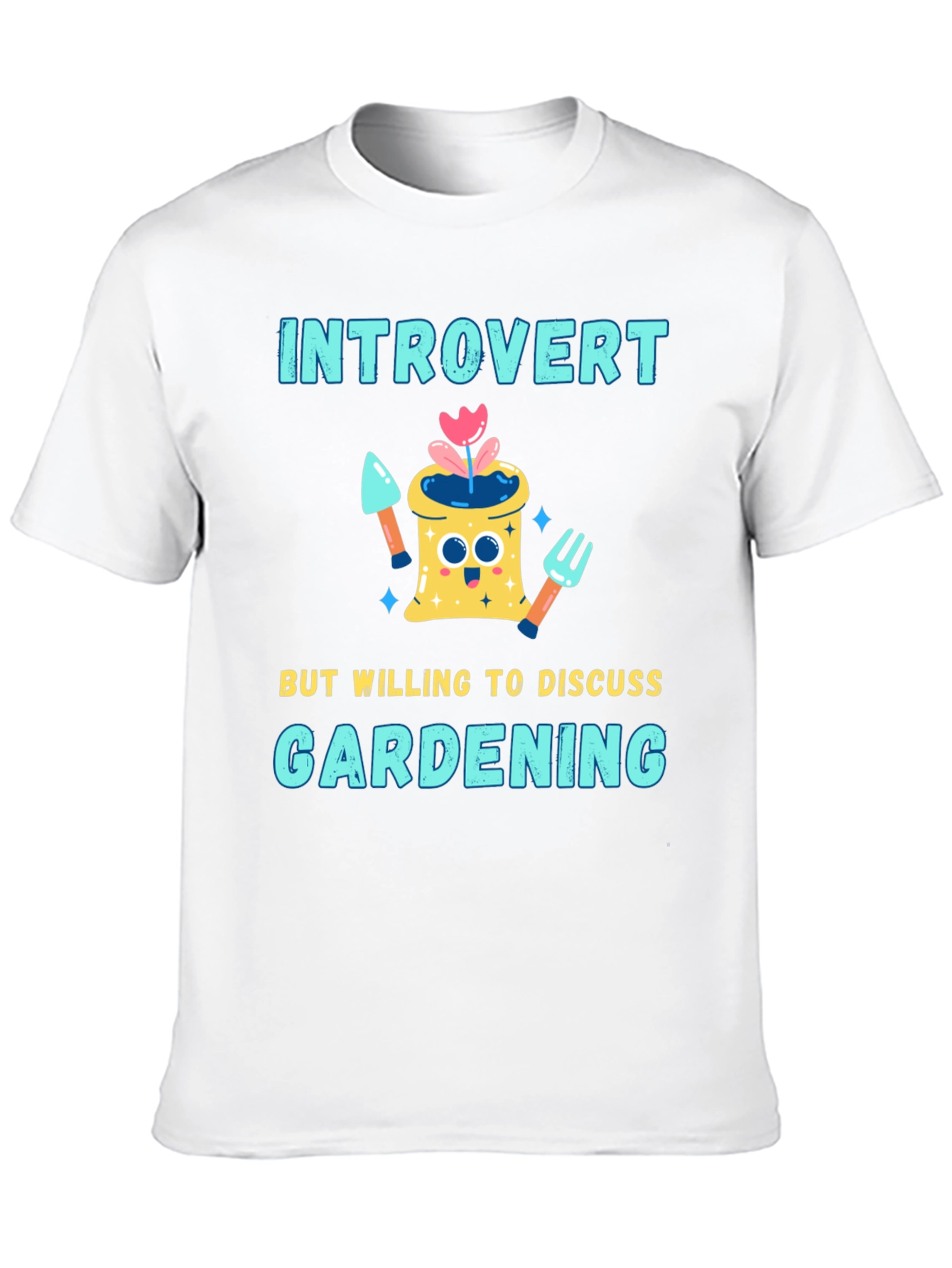 Black Introvert Gardening T-Shirt view 10