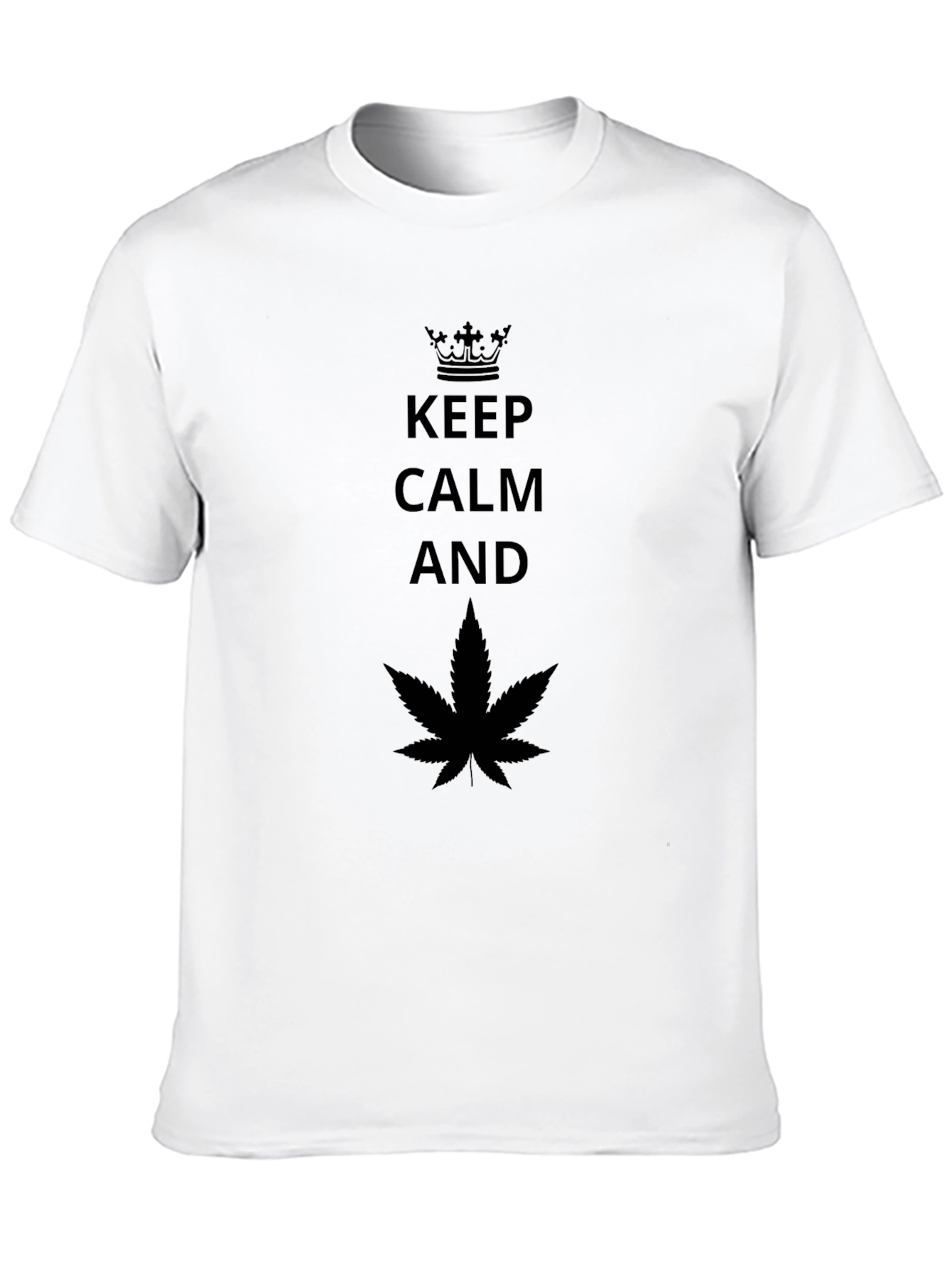 Black Keep Calm and Smoke On Black T-Shirt view 10