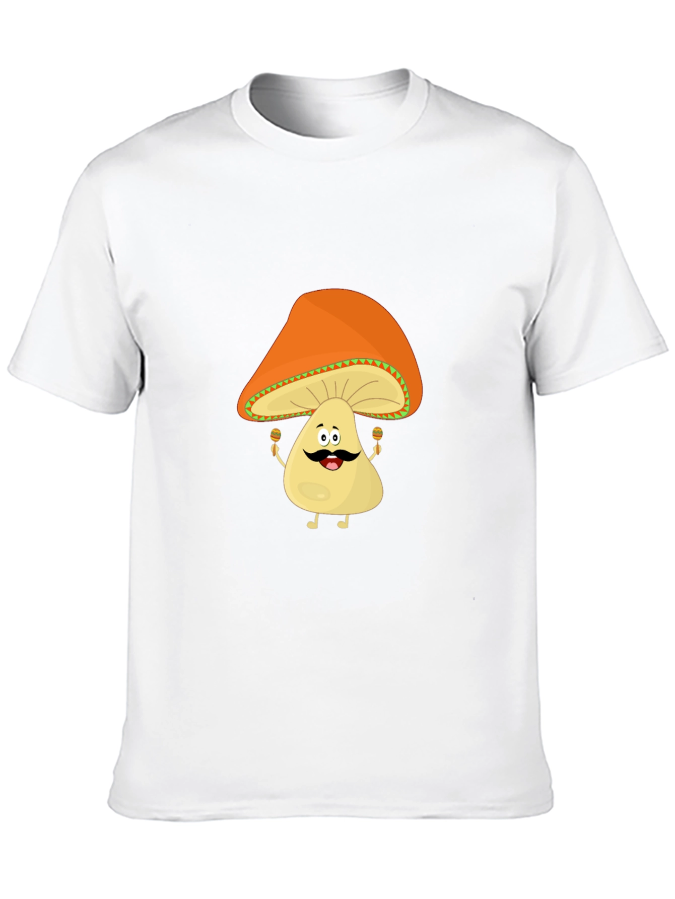 Black Funny Mushroom Man Black T-Shirt view 10