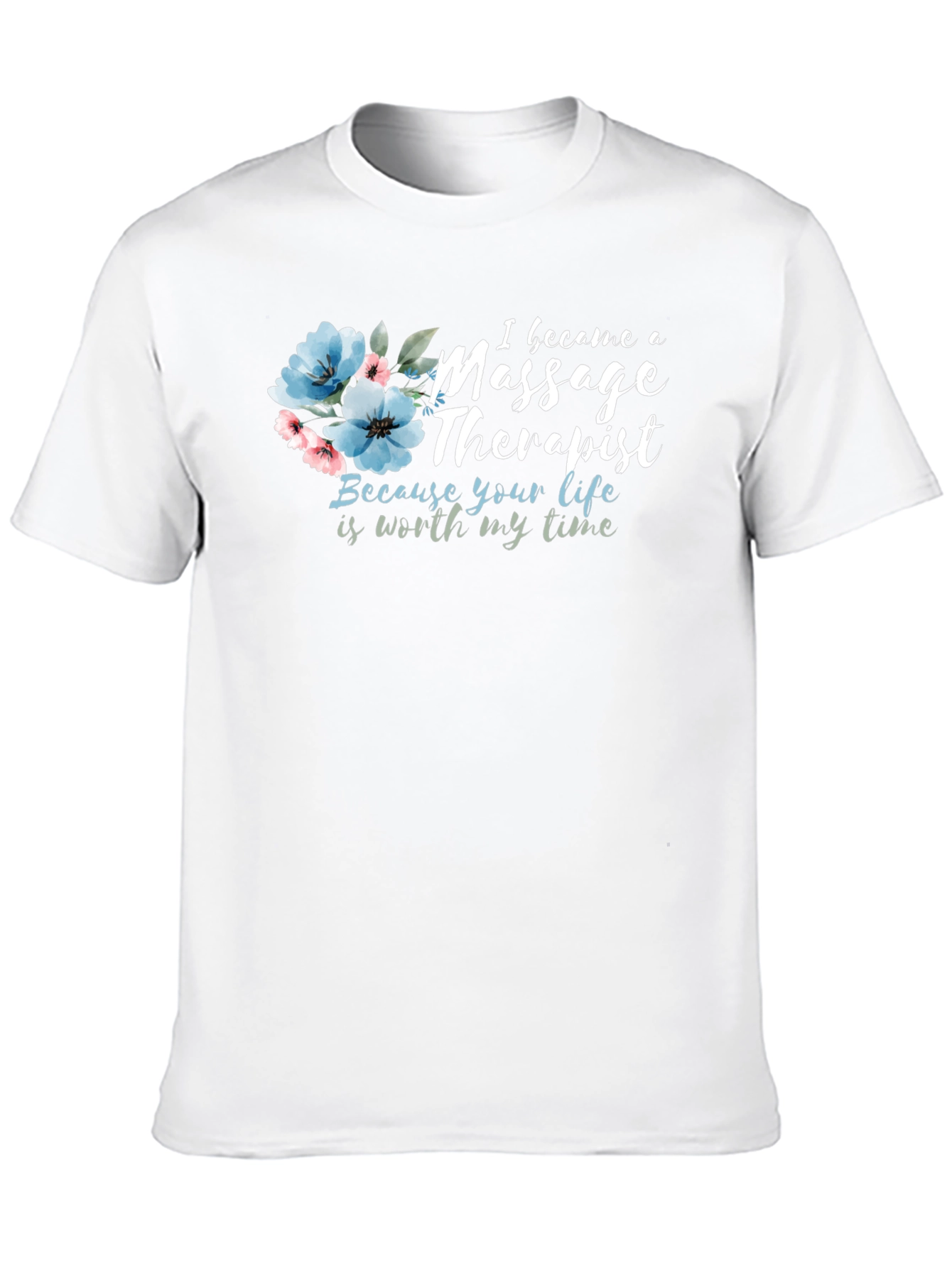 Black Massage Therapist Floral Tee - Worth My Time view 10