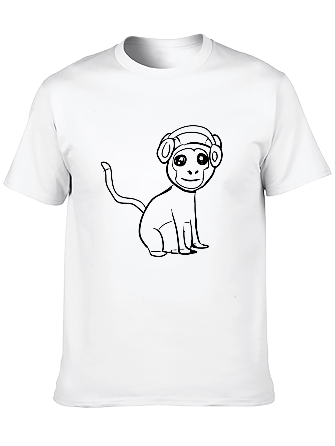 Black Monkey DJ Graphic Tee - Black Cotton Casual view 10