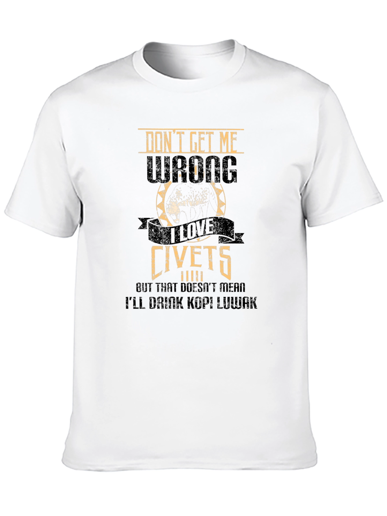 Black Civet Lover Graphic T-Shirt, Novelty Design view 10