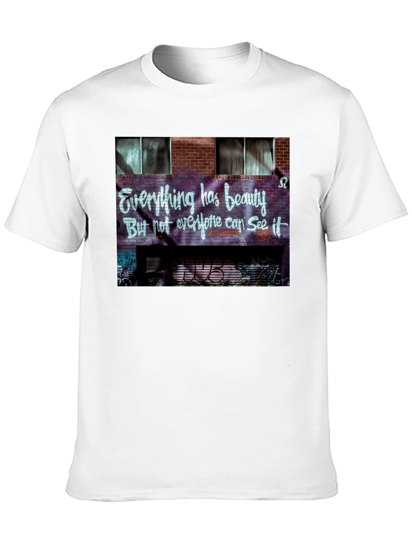 Black Street Art Quote Tee: Everything Has Beauty view 10