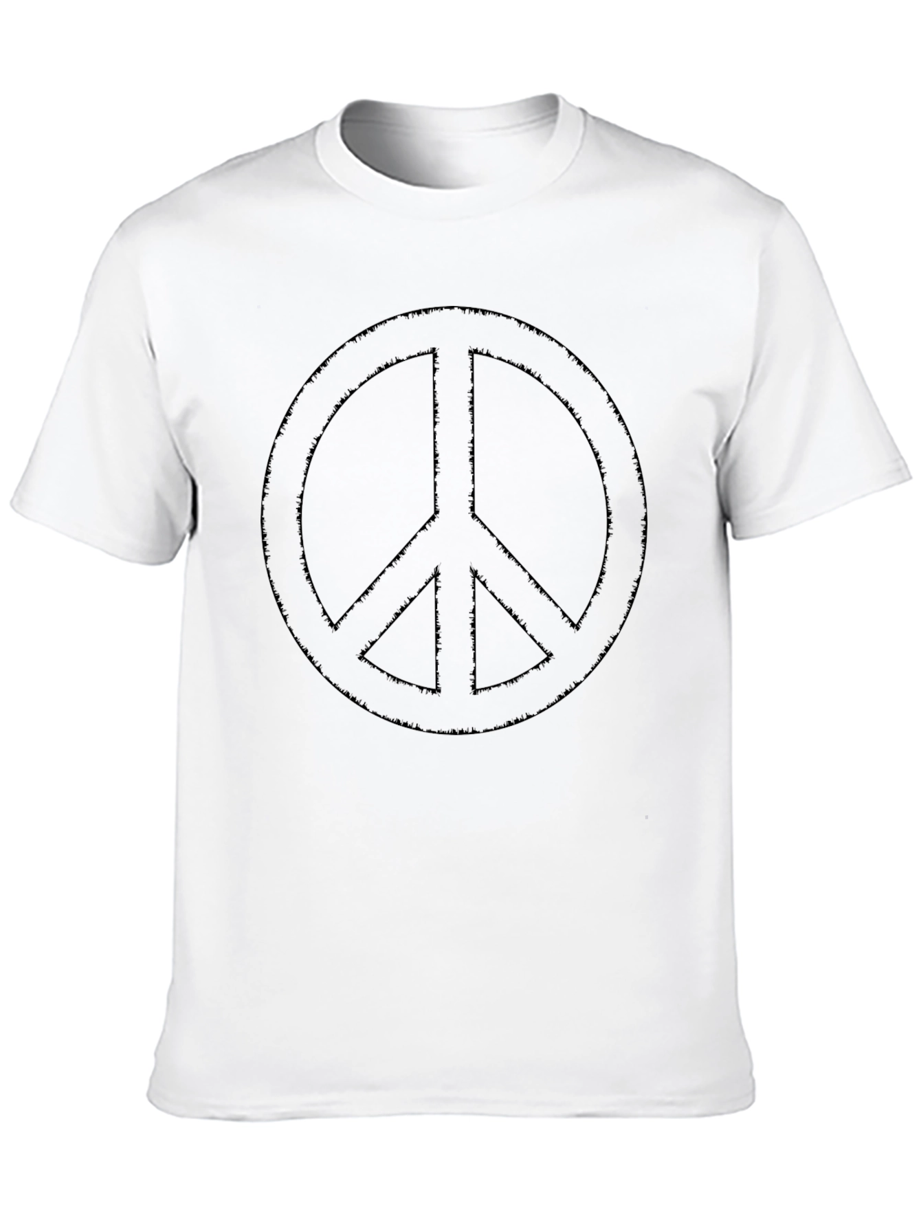 Black Peace Sign Graphic T-Shirt - Classic Comfort view 10
