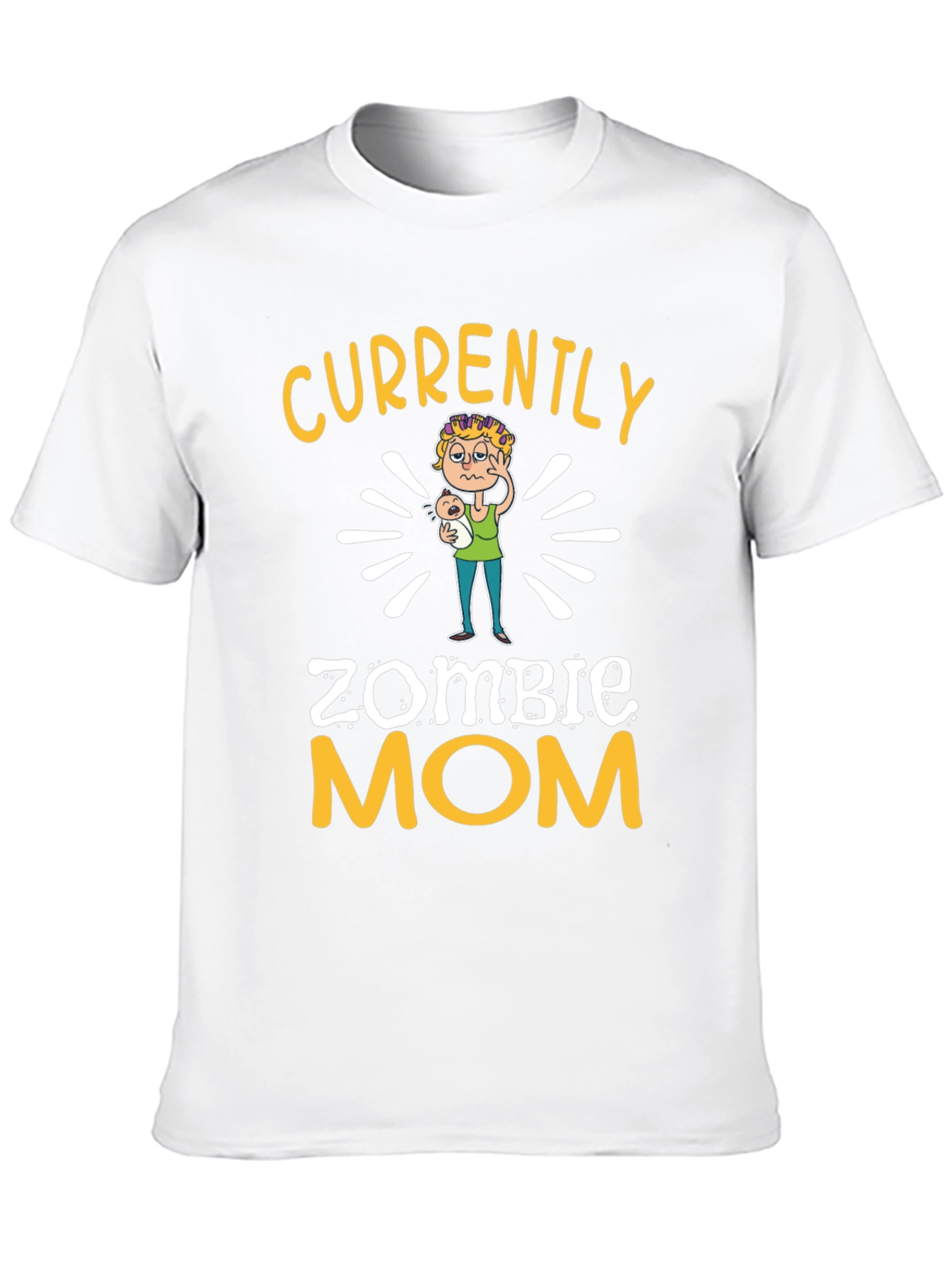 Black Zombie Mom Graphic T-Shirt - Funny Mother's Day Tee view 10