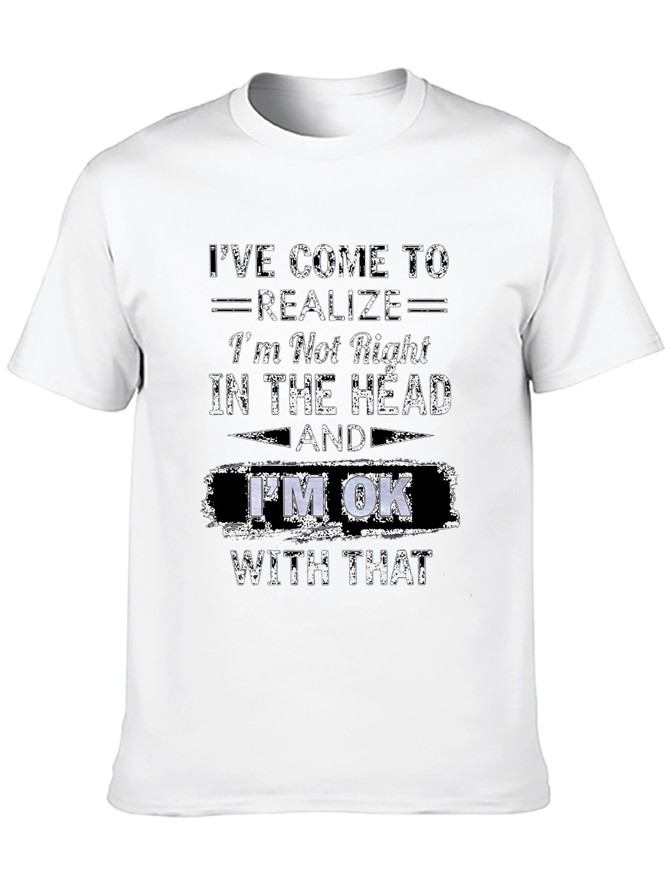 Black Funny Graphic T-Shirt - I'm Not Right in the Head view 10