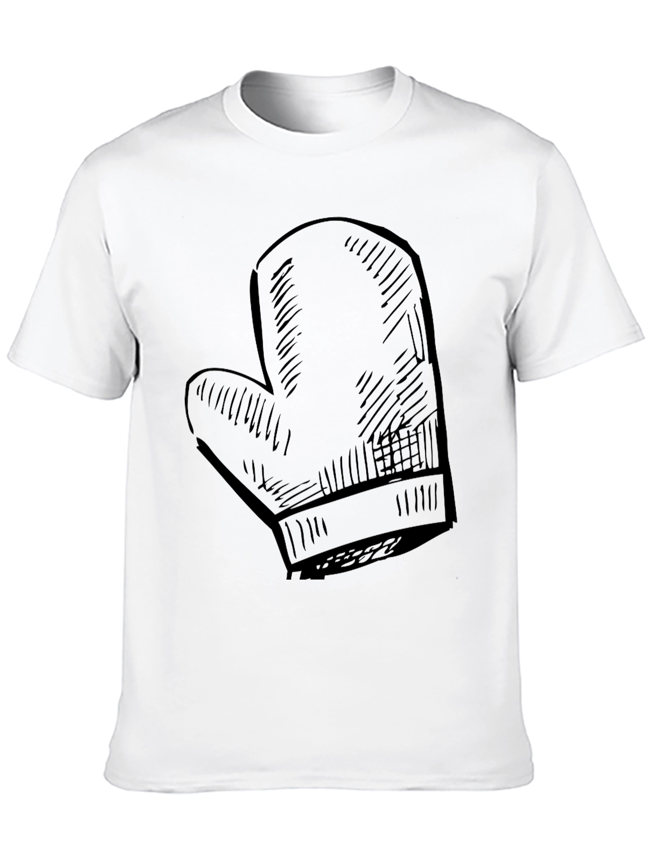 Black Chef's Oven Mitt Graphic Tee - Black Cotton T-Shirt view 10