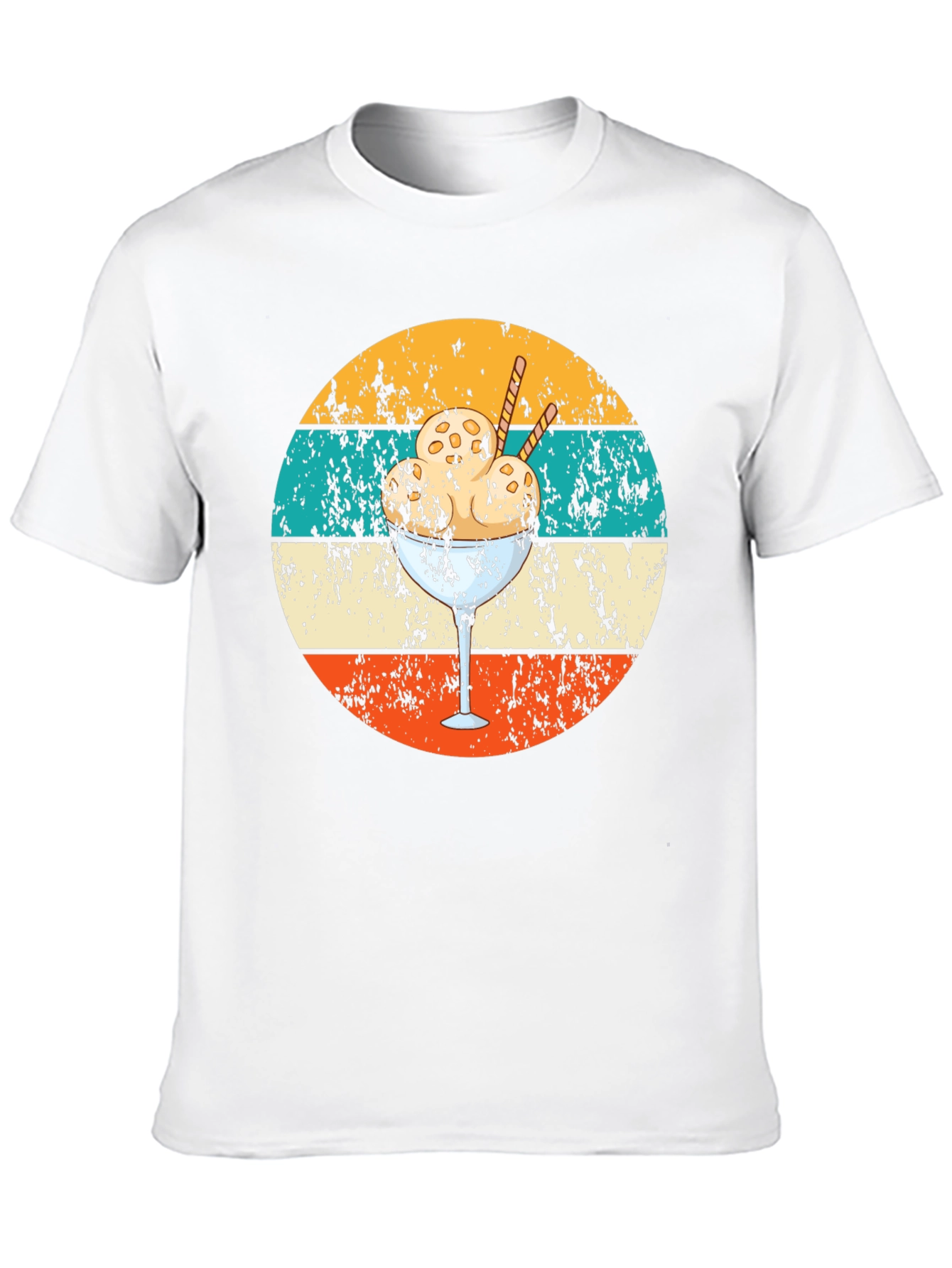 Black Retro Ice Cream T-Shirt - Cool Summer Style view 10