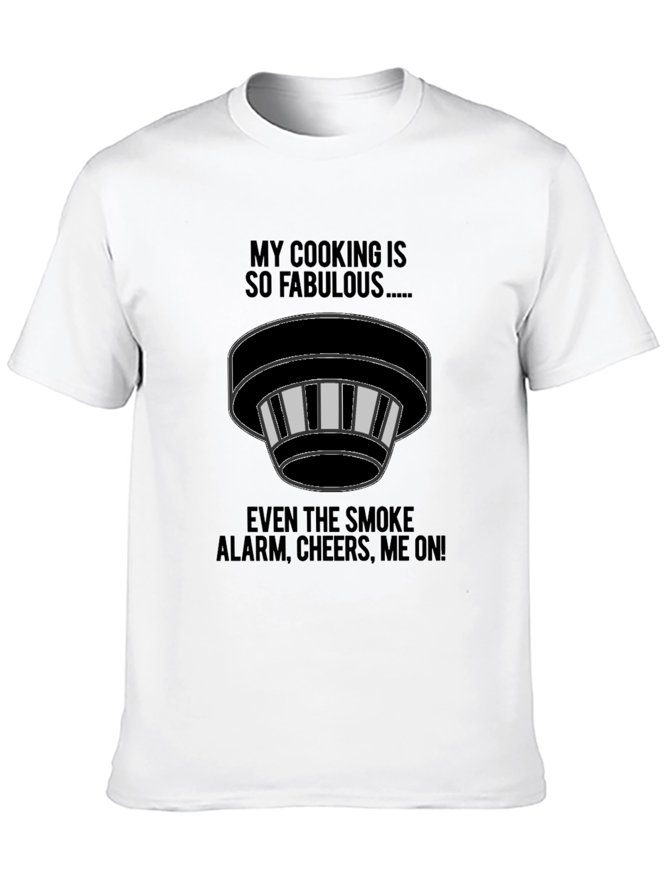 Black Funny Cooking T-Shirt - Smoke Alarm Cheers Me On view 10