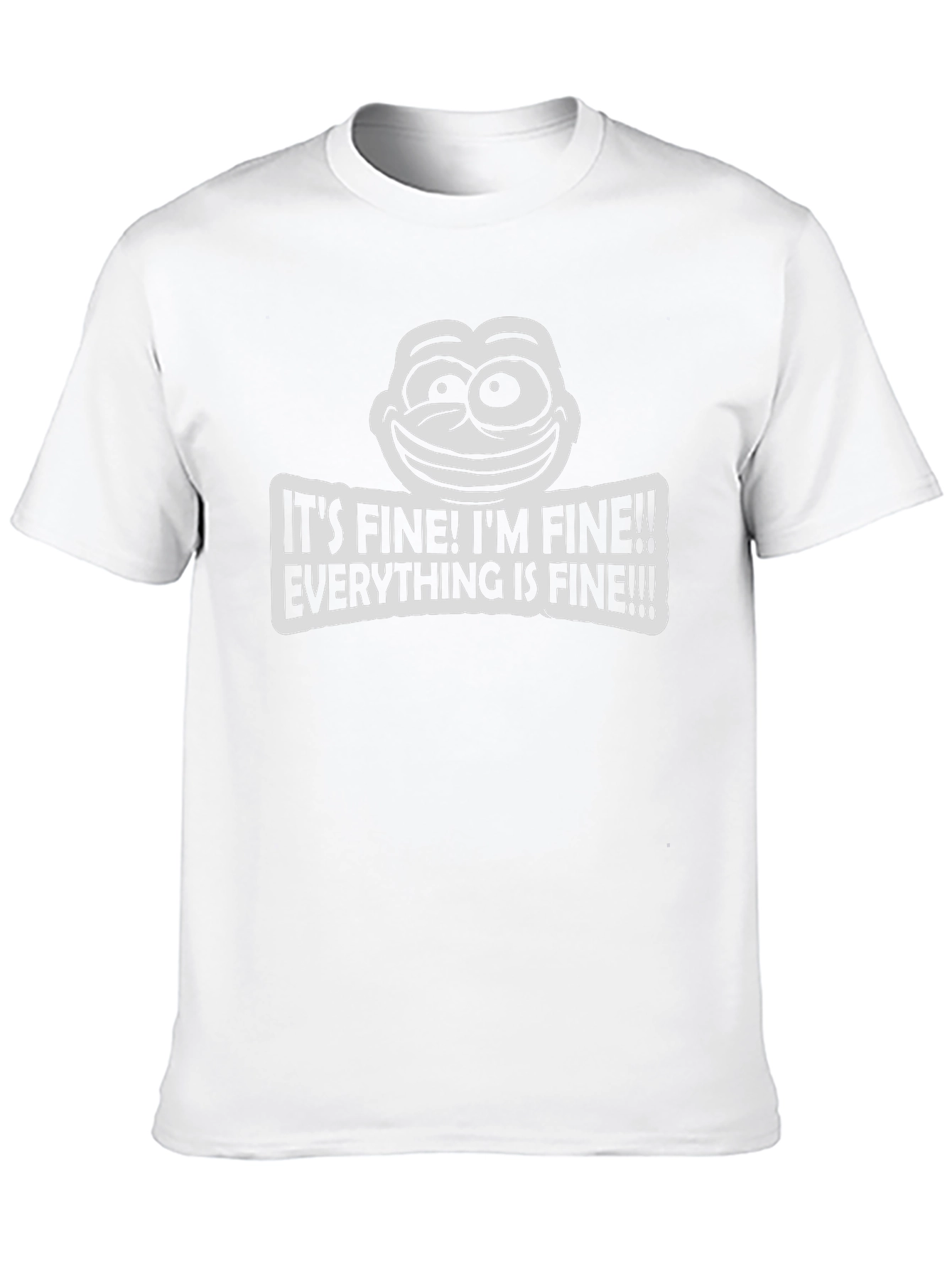 Black It's Fine! Men's Funny Graphic T-Shirt view 10