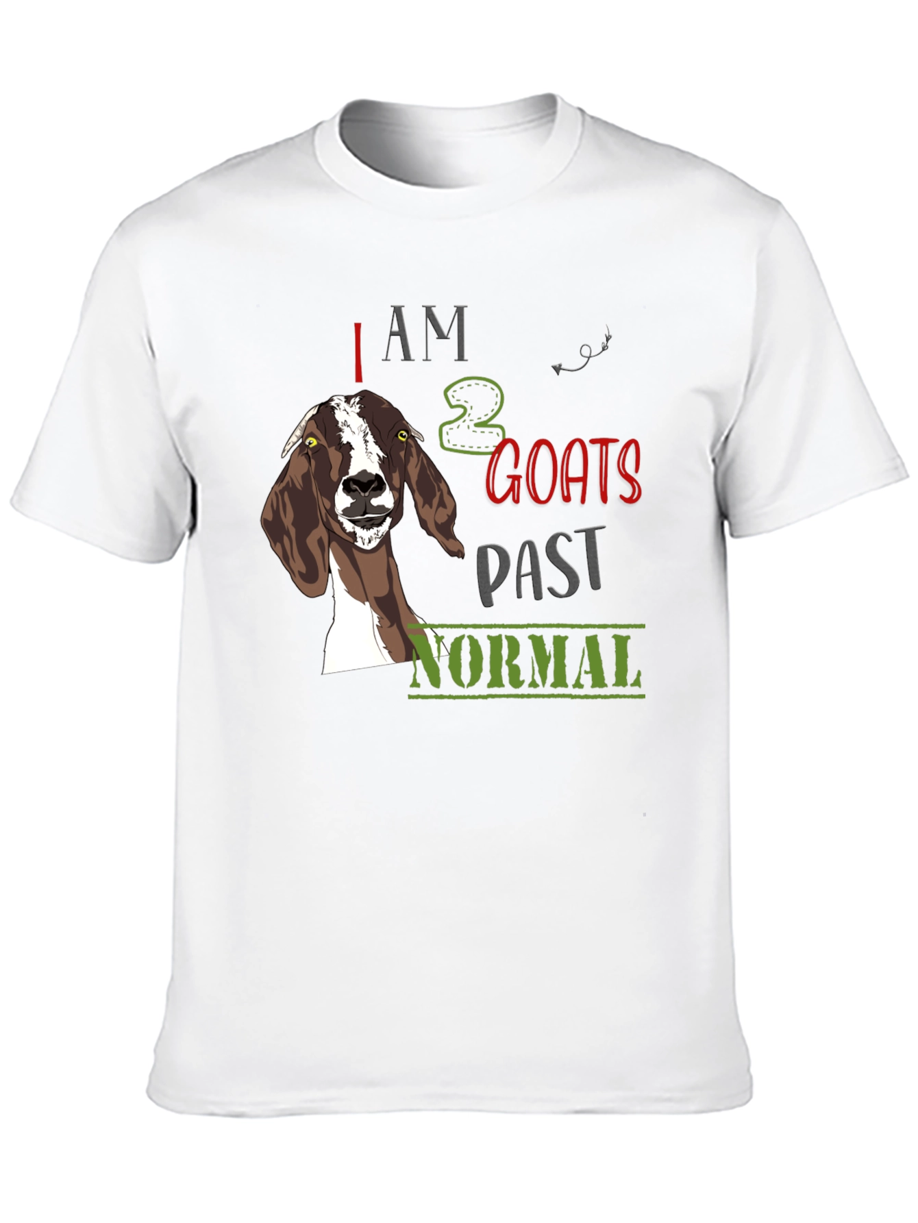 Black I am 2 Goats Past Normal Graphic Tee view 10