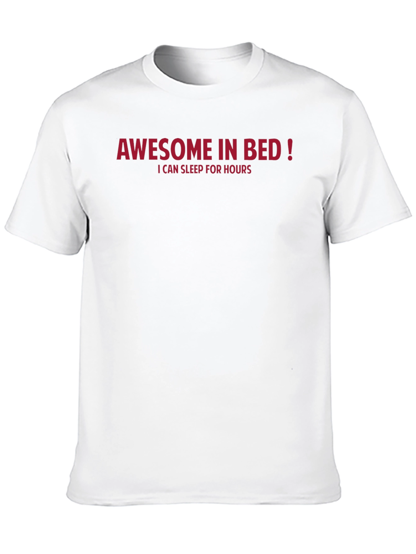 Black Awesome In Bed T-Shirt - Funny Sleep Tee view 10