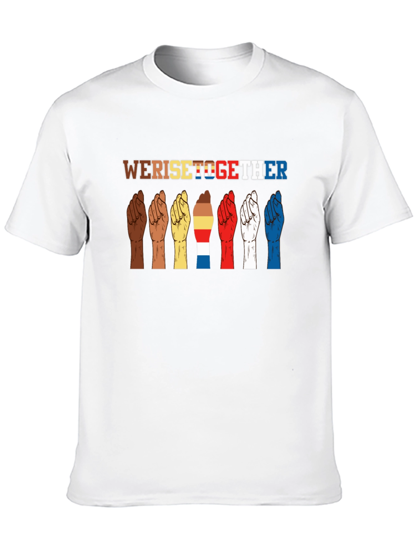 Black We Rise Together Graphic Tee - Black view 10