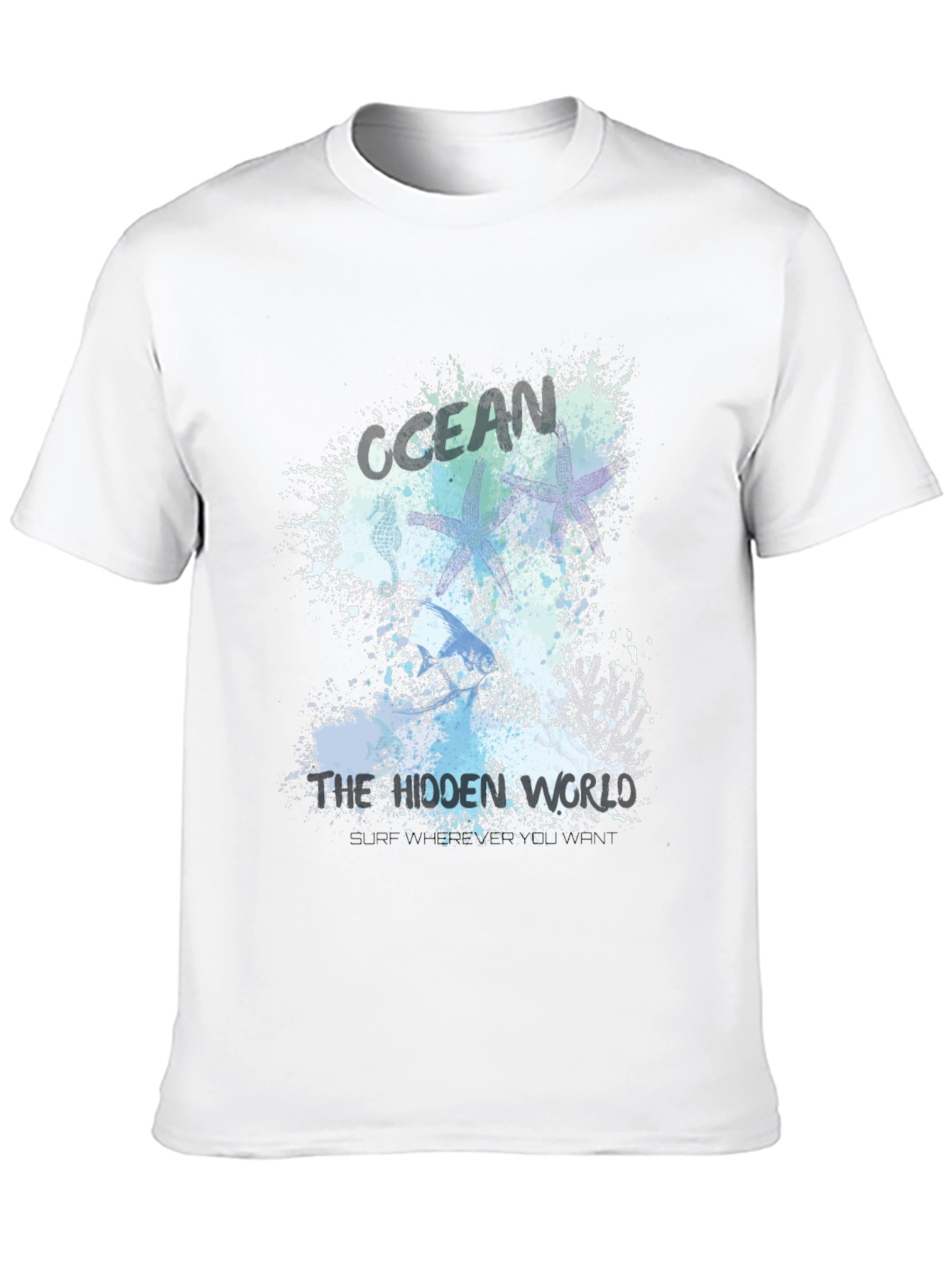 Black Ocean Hidden World Black Graphic Tee view 10