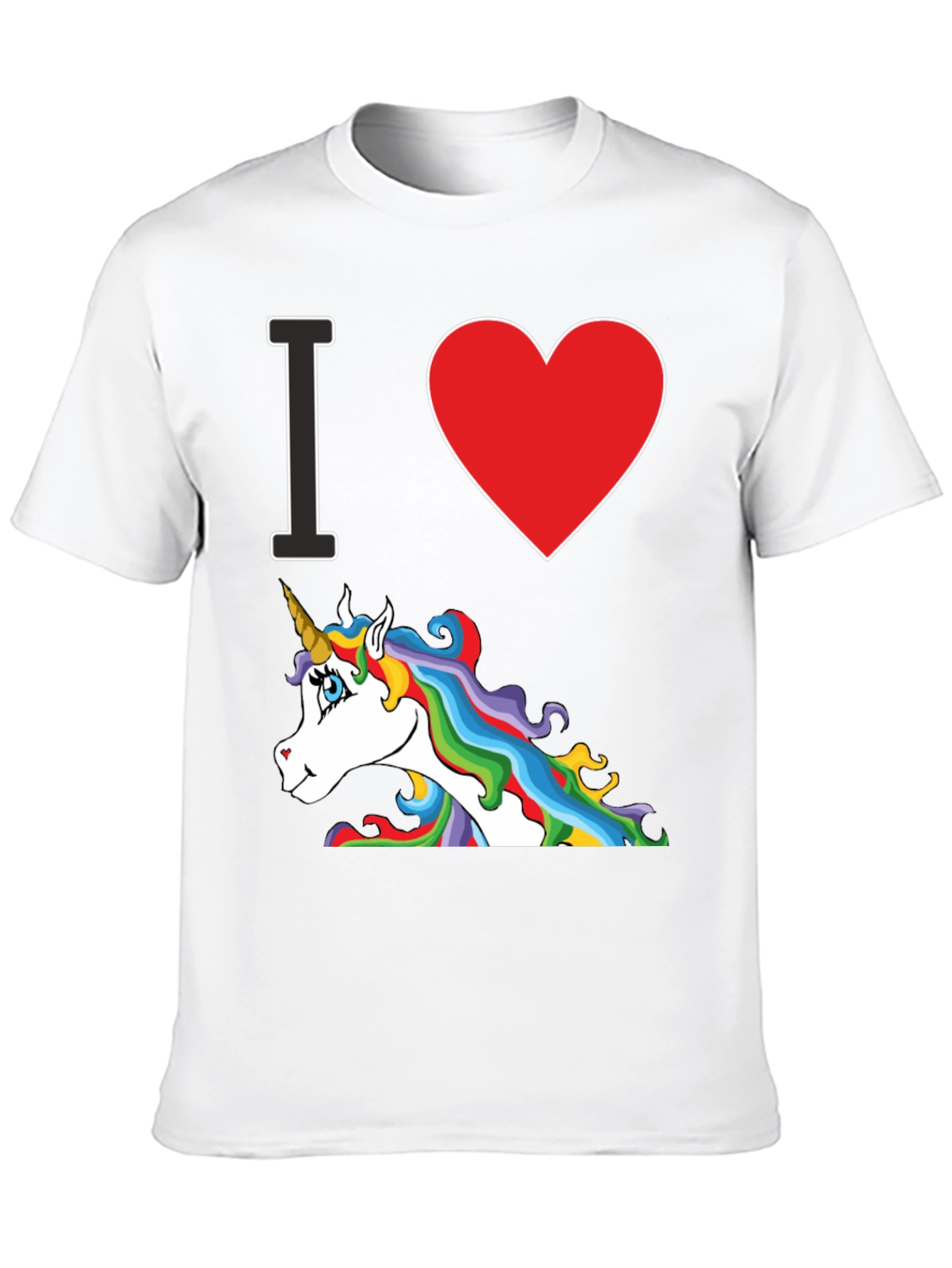 Black I Heart Unicorn Black T-Shirt view 10