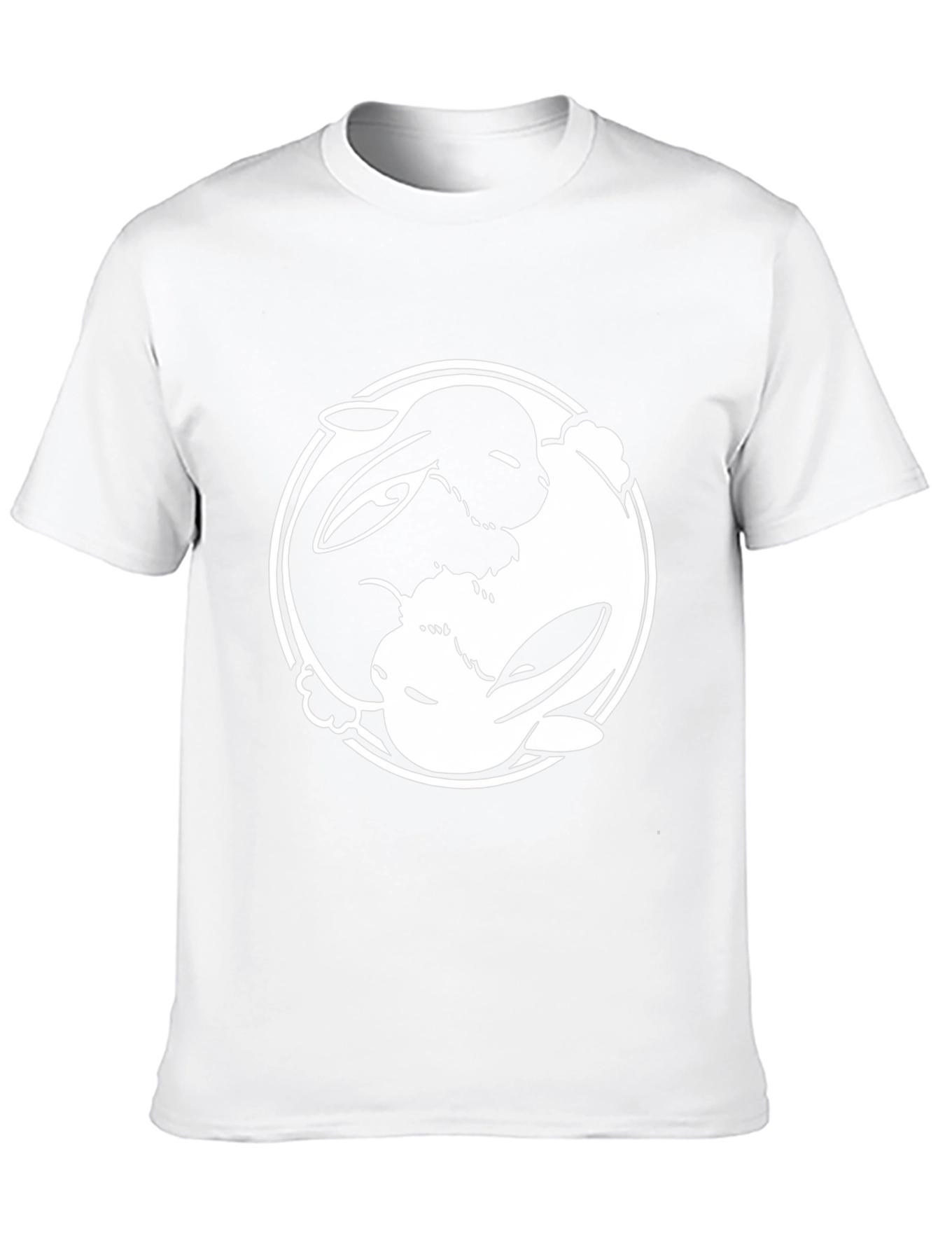 Black Yin Yang Rabbit Graphic T-Shirt - Balance & Style view 10