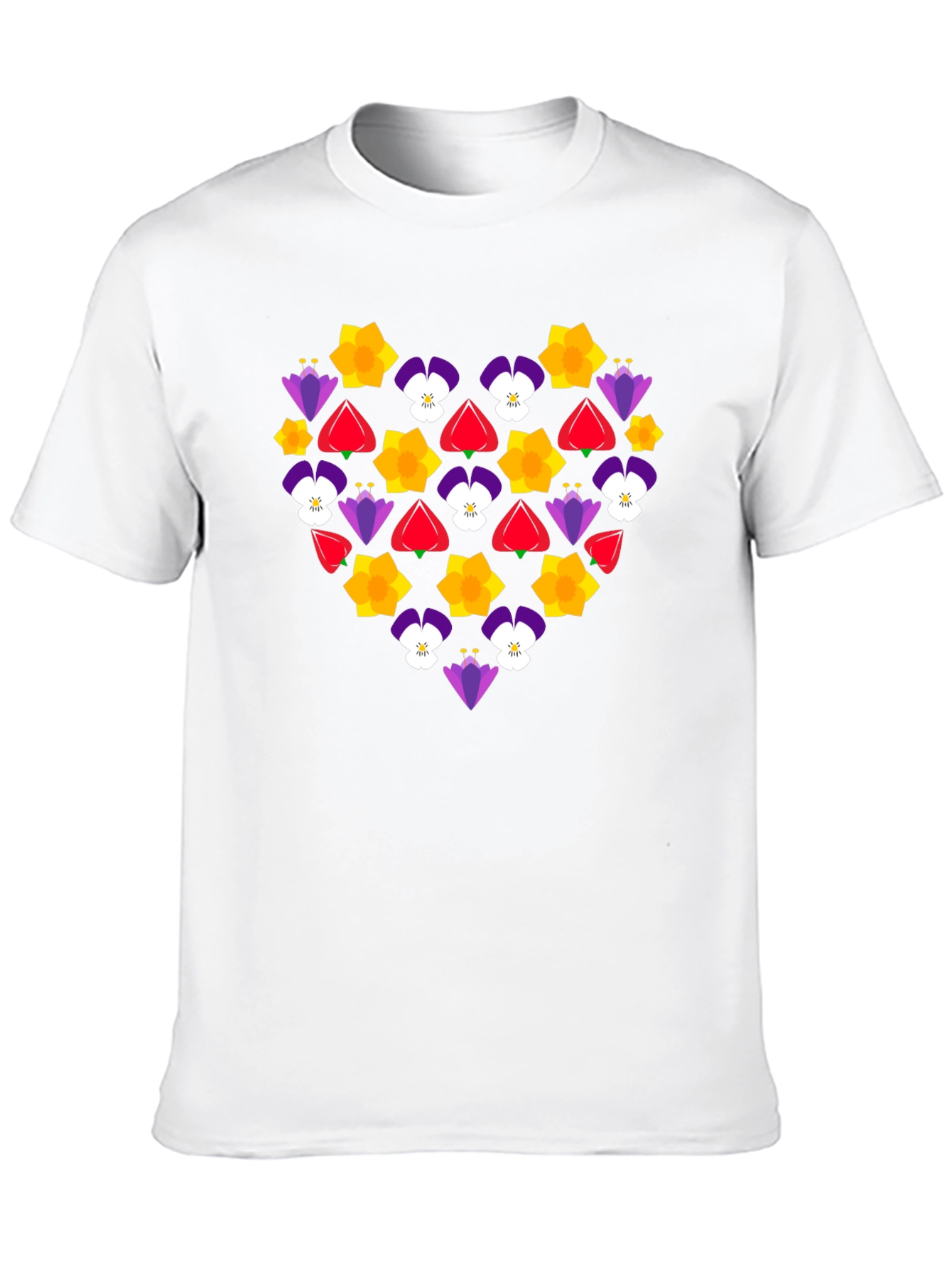Black Floral Heart Graphic T-Shirt - Black view 10