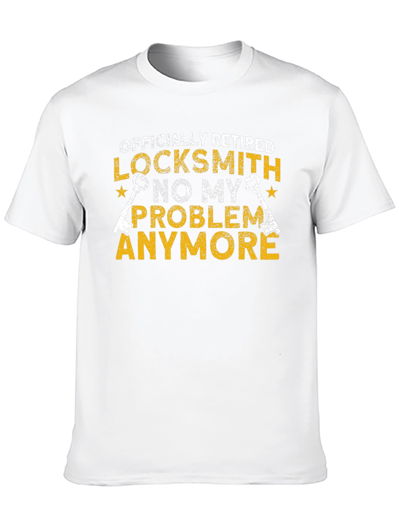 Black Retired Locksmith T-Shirt - No My Problem Anymore view 10