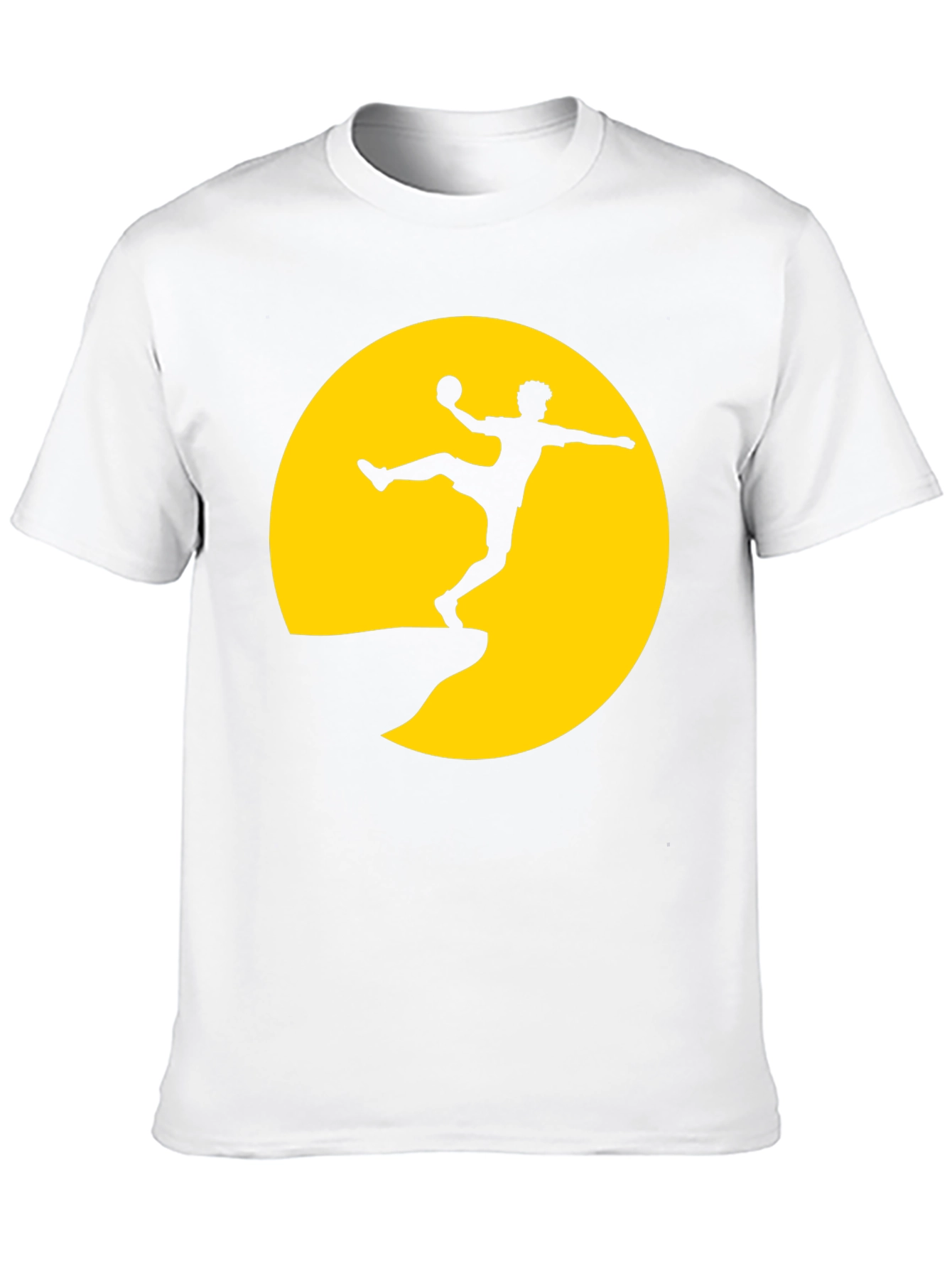 Black Silhouette Soccer Player Graphic Tee view 10