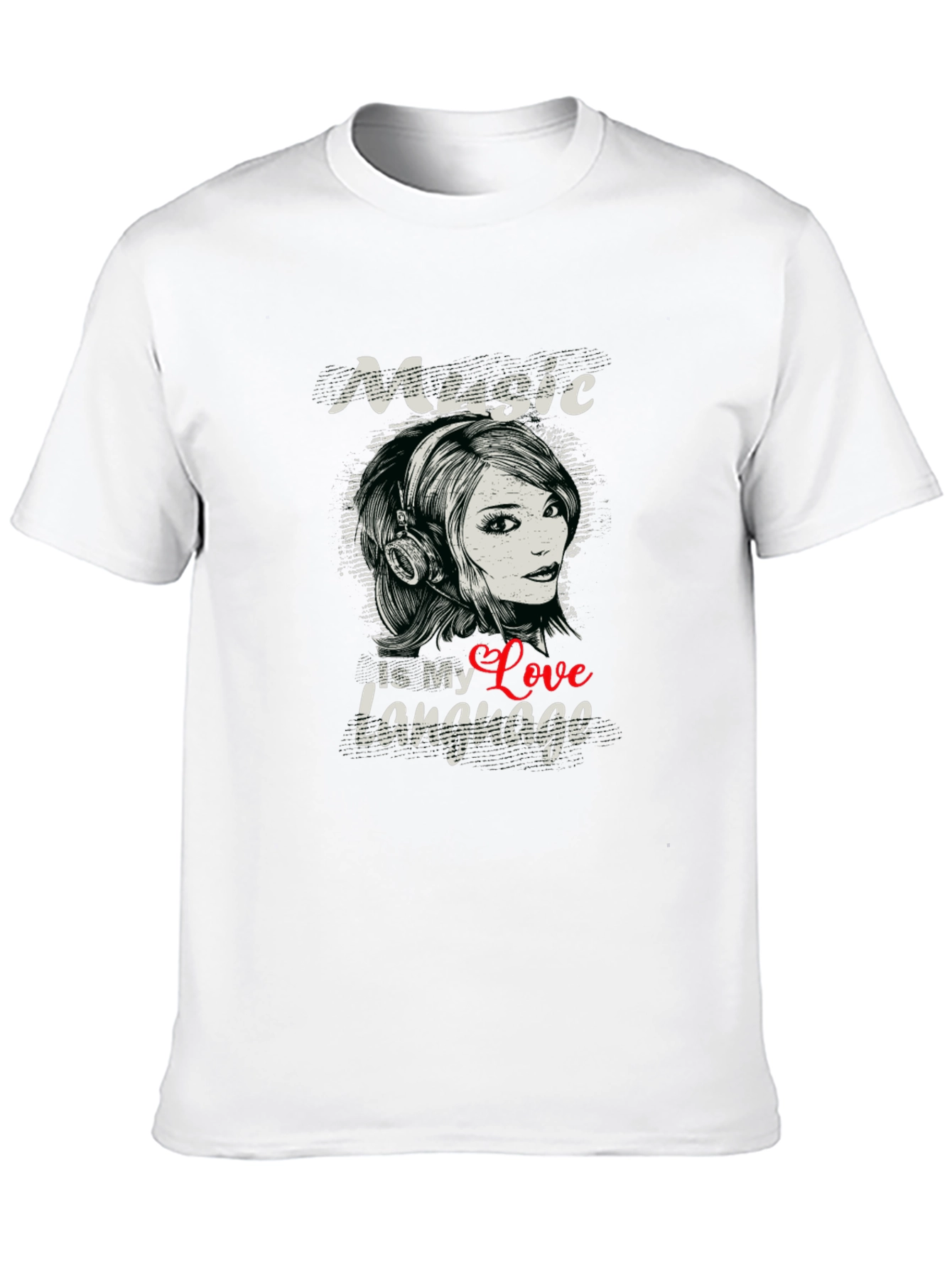 Black Music Is My Love Language Black T-Shirt view 10