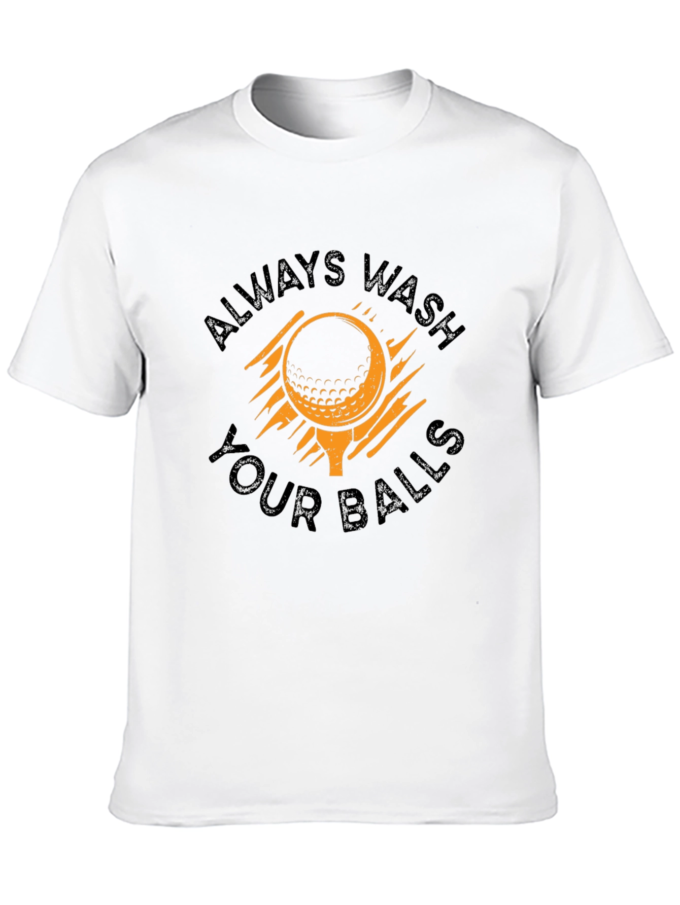 Black Always Wash Your Balls Golf T-Shirt view 10