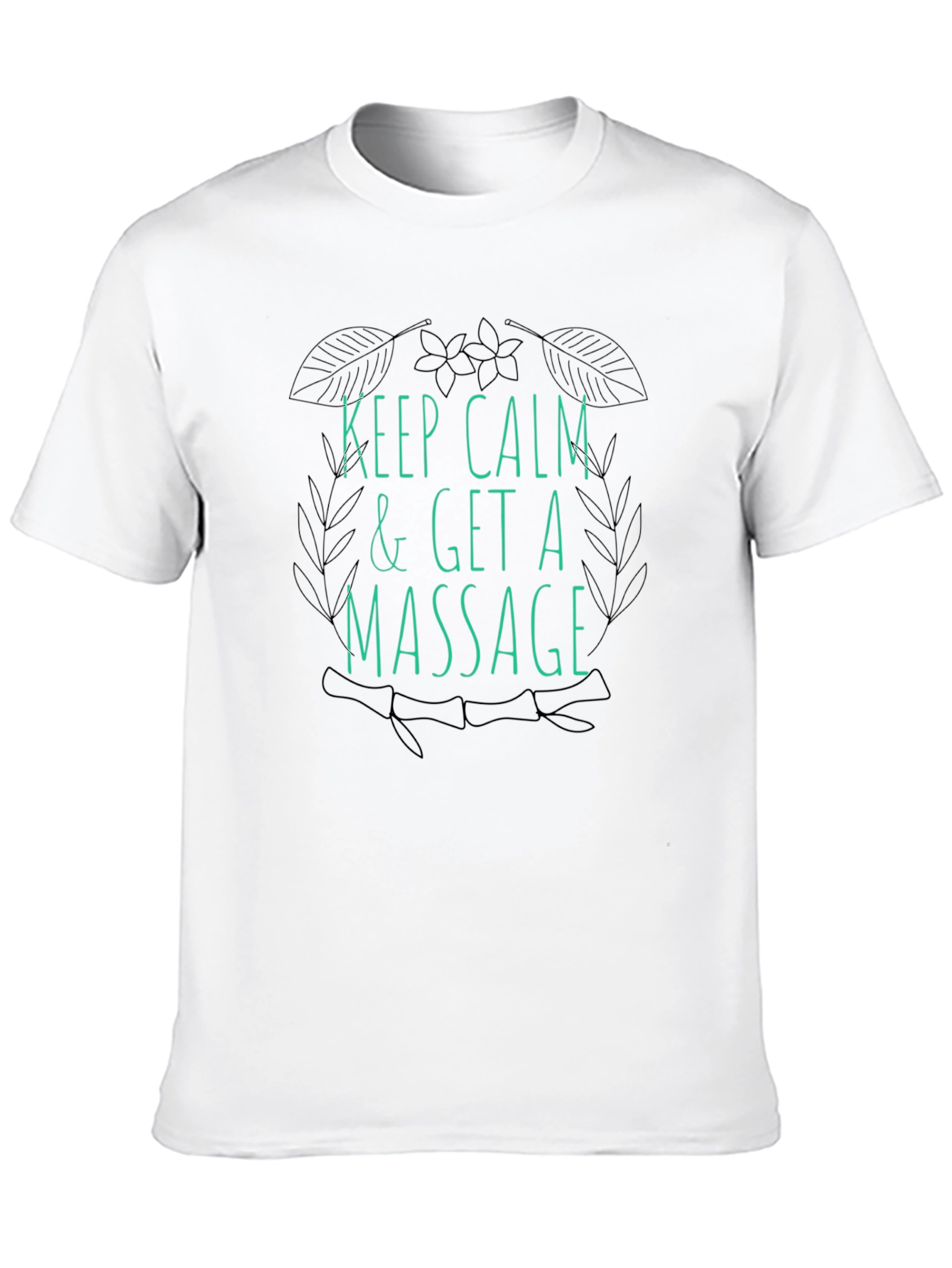 Black Keep Calm & Get a Massage T-Shirt - Spa Day Relaxation Tee view 10
