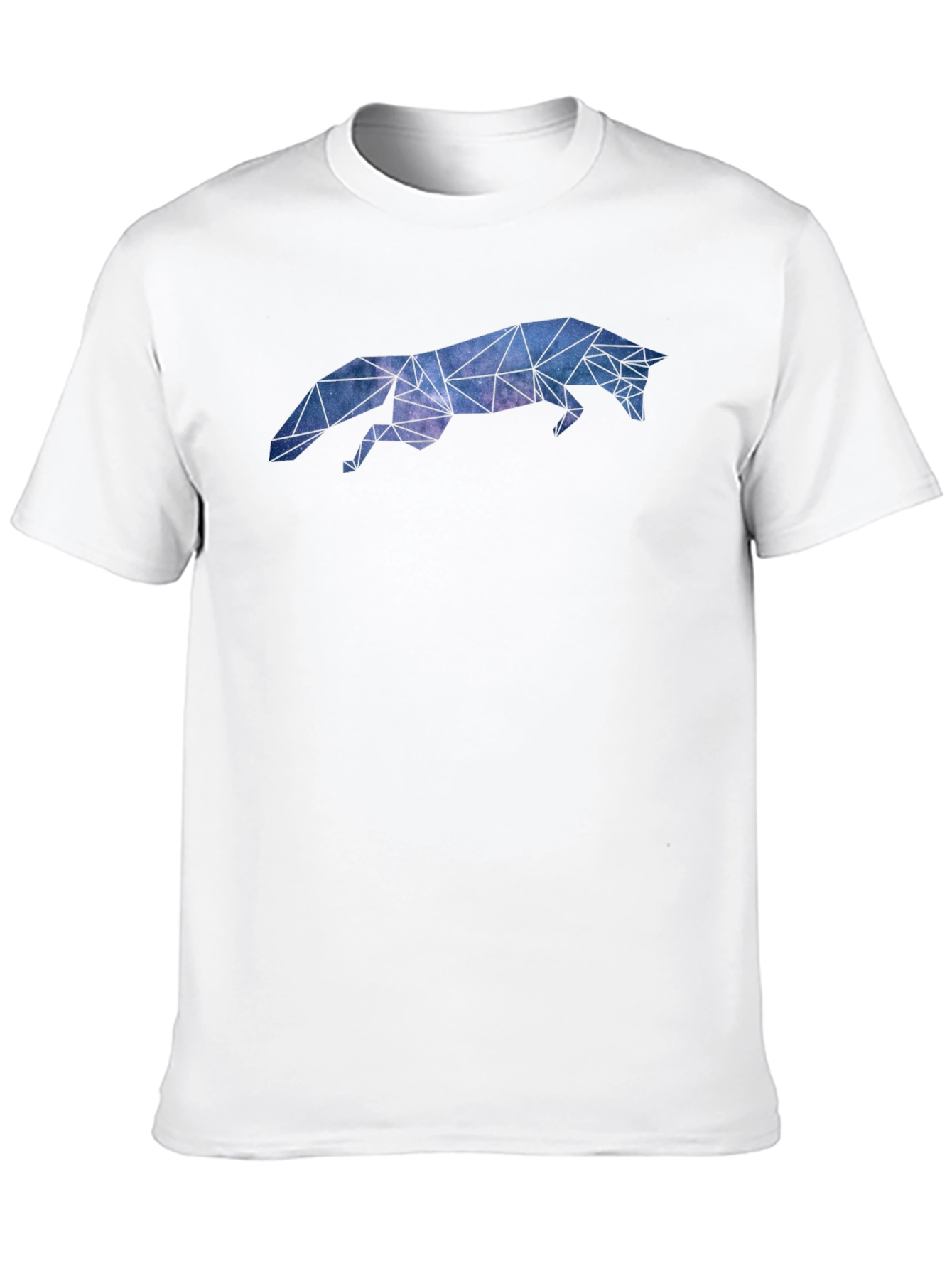Black Geometric Galaxy Fox T-Shirt - Modern Print view 10