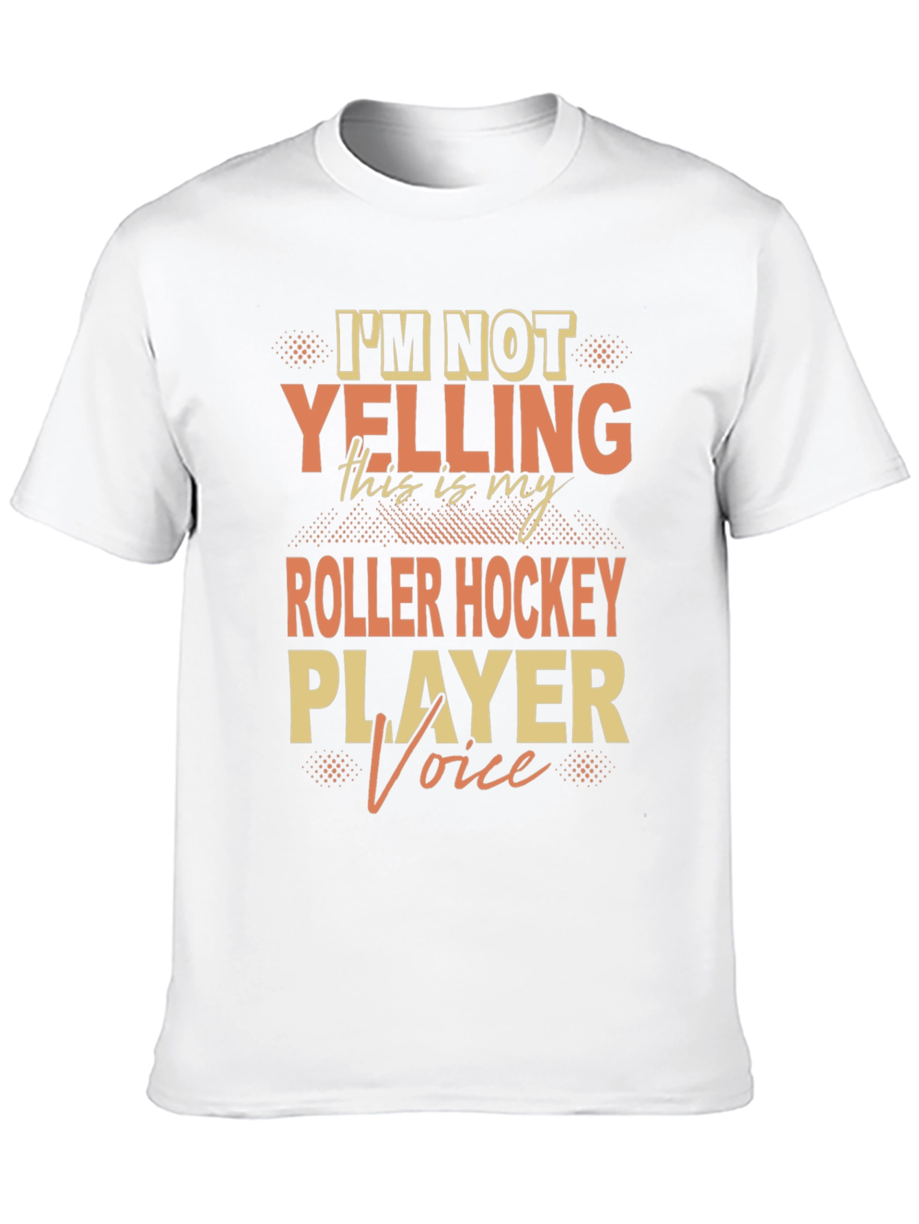Black Roller Hockey Player Voice T-Shirt view 10