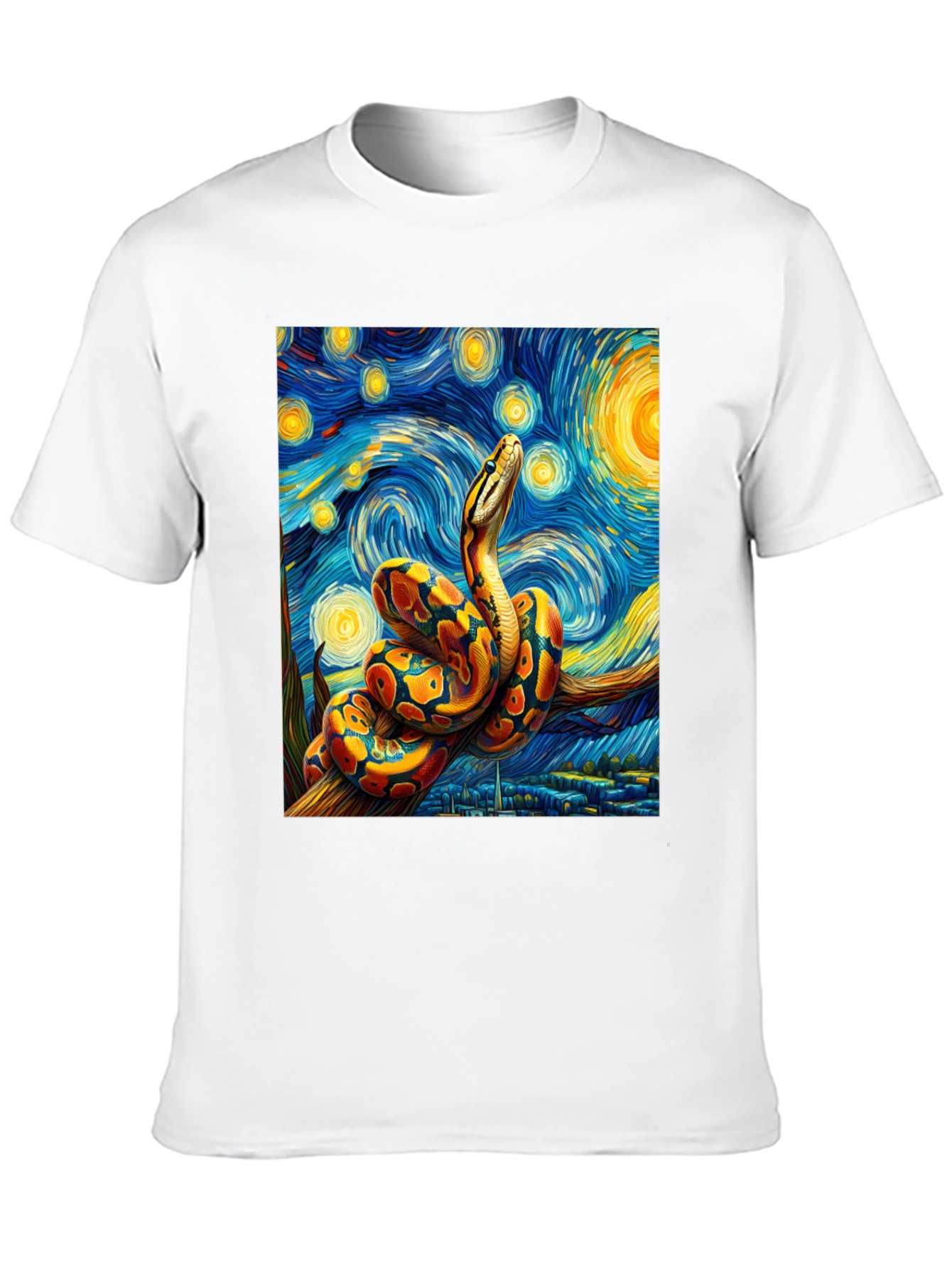 Black Starry Night Snake T-Shirt view 10