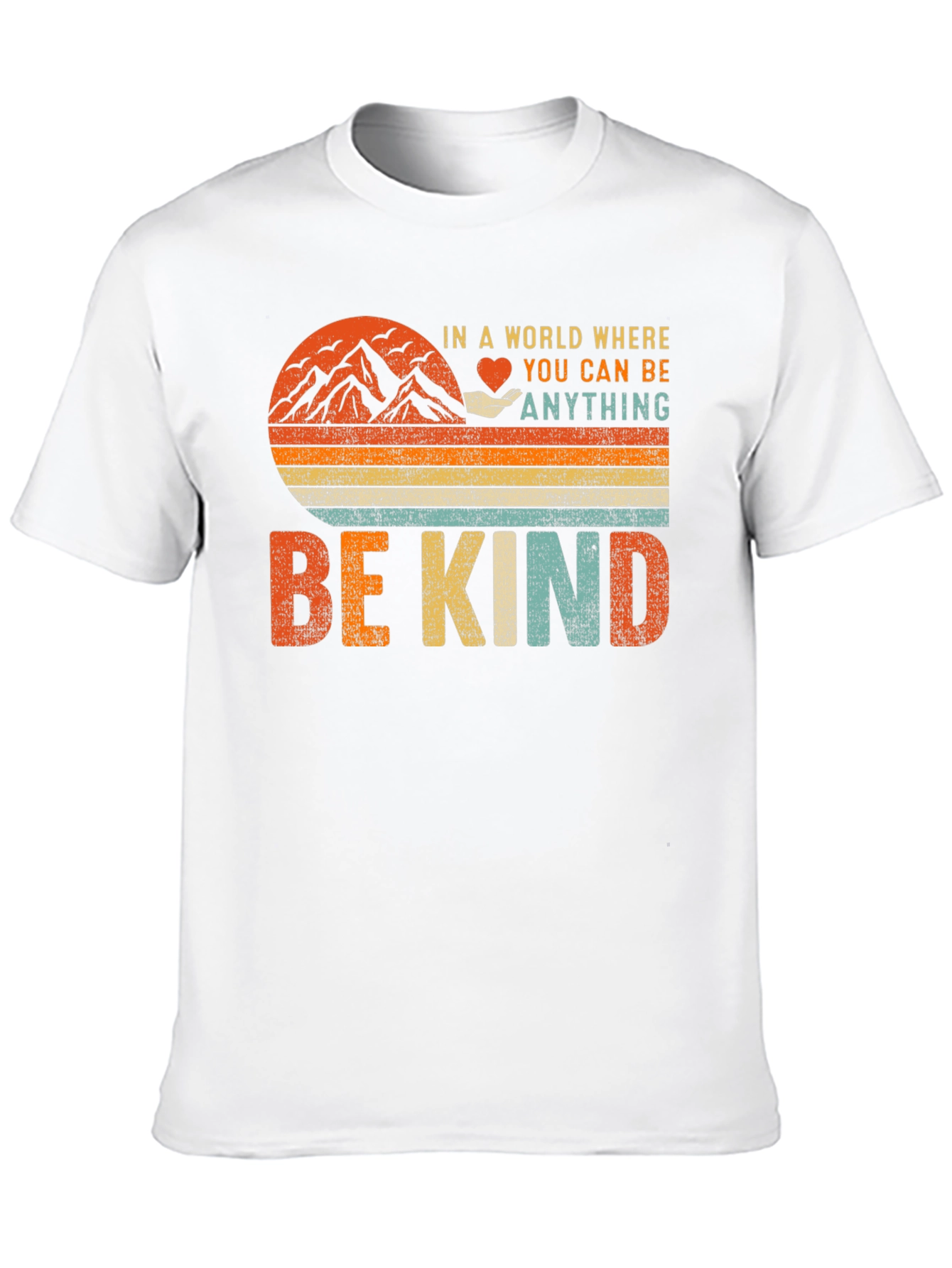 Black Be Kind Graphic T-Shirt - Inspiring Vintage Design view 10