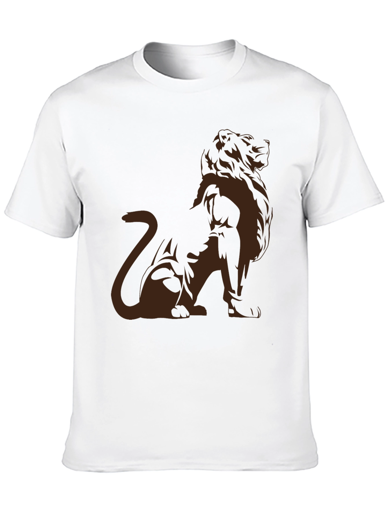 Black Lion Graphic Tee - Modern Black T-Shirt view 10