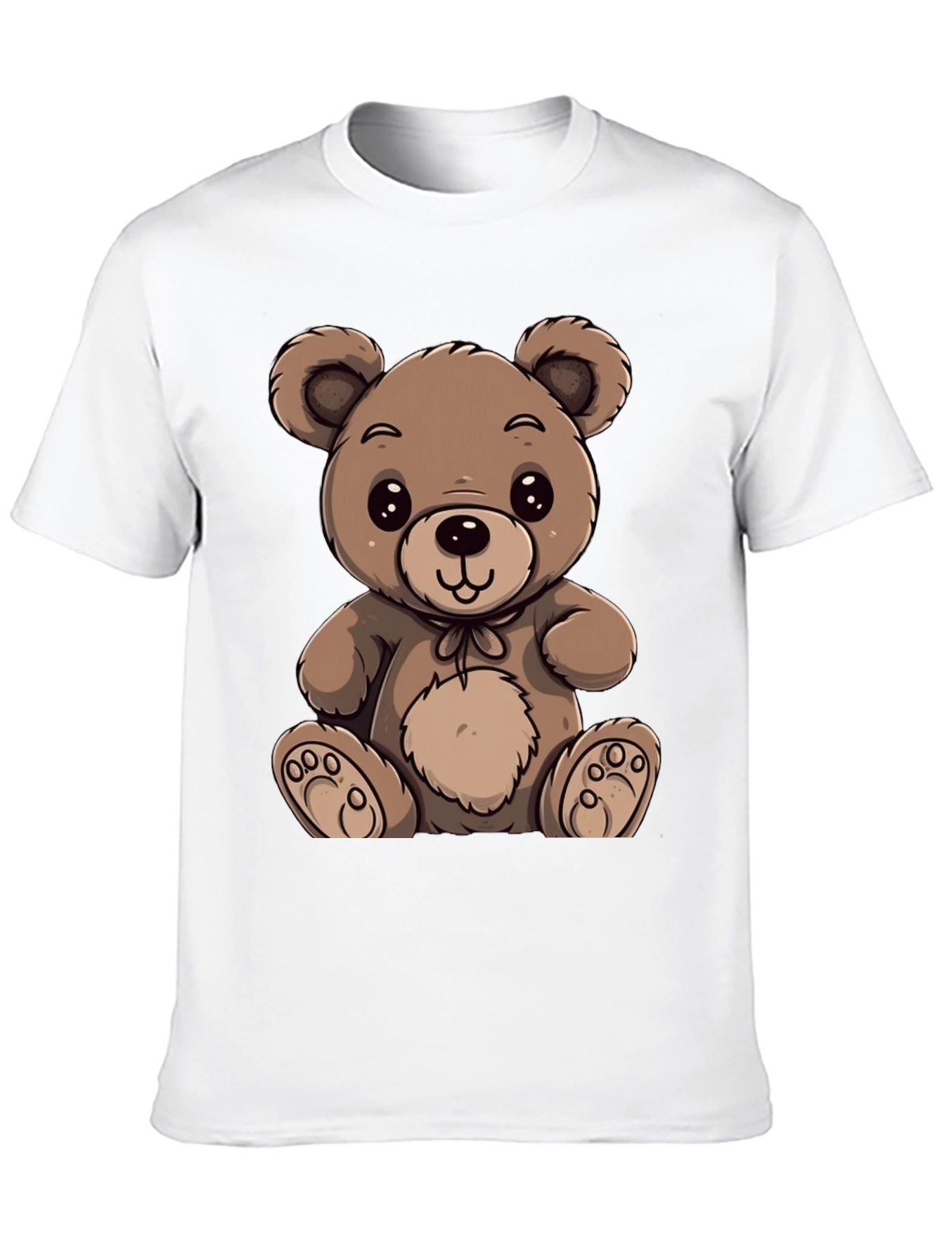 Black Cute Teddy Bear Graphic Tee view 10