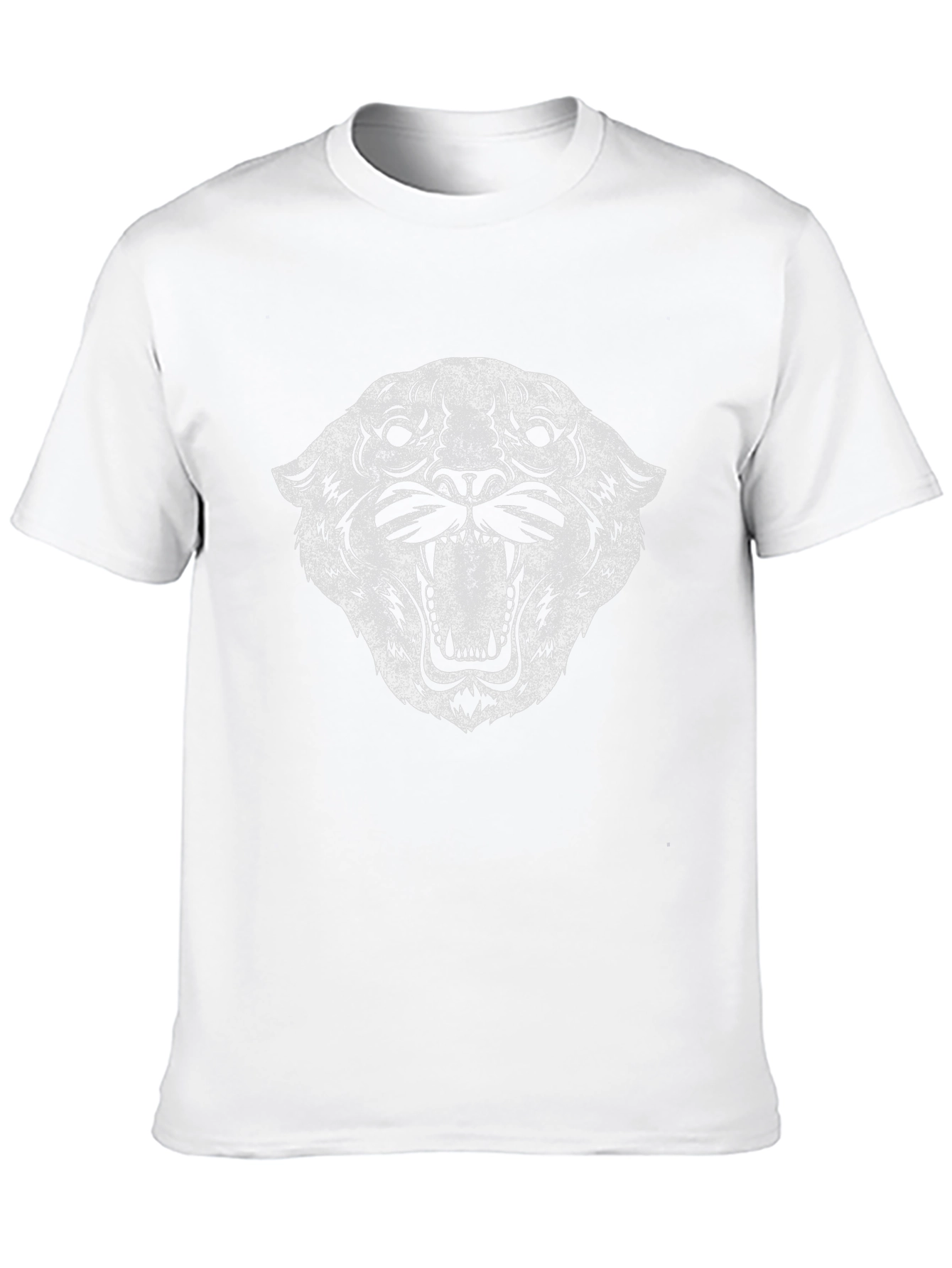 Black Black T-Shirt with Distressed Tiger Graphic view 10