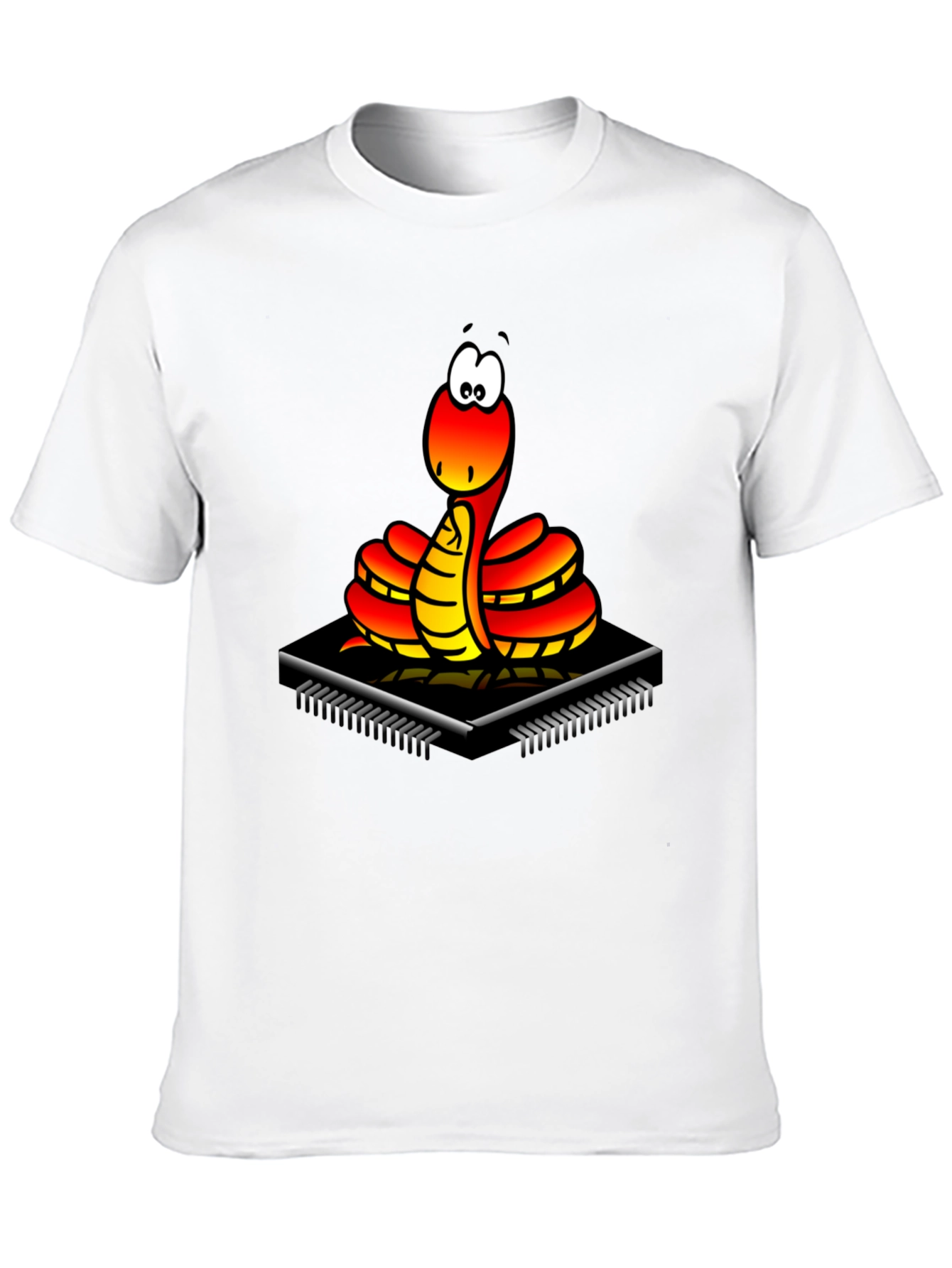 Black Geek Chic: Snake on Circuit Board T-Shirt view 10