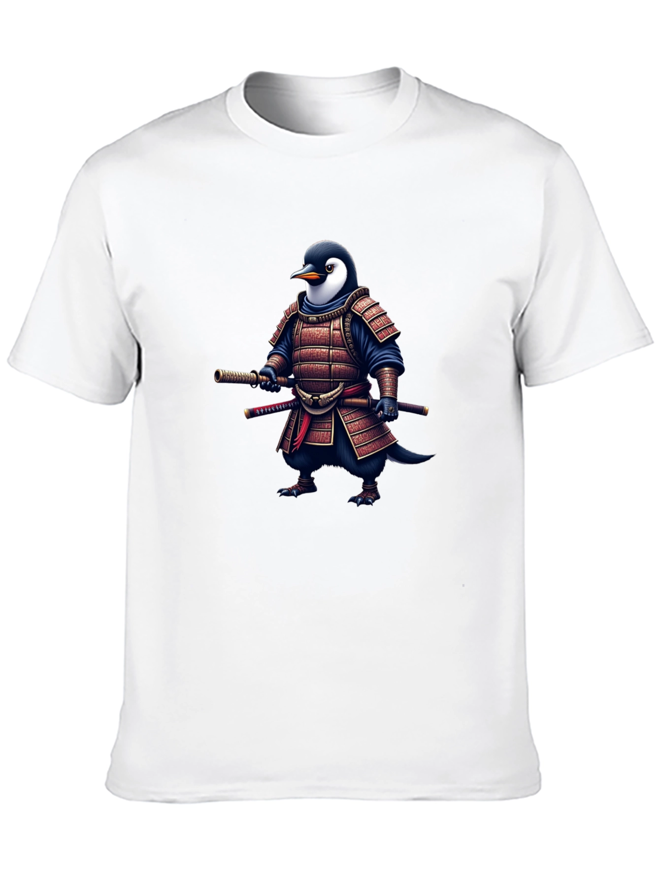 Black Samurai Penguin T-Shirt - Unique Graphic Tee view 10