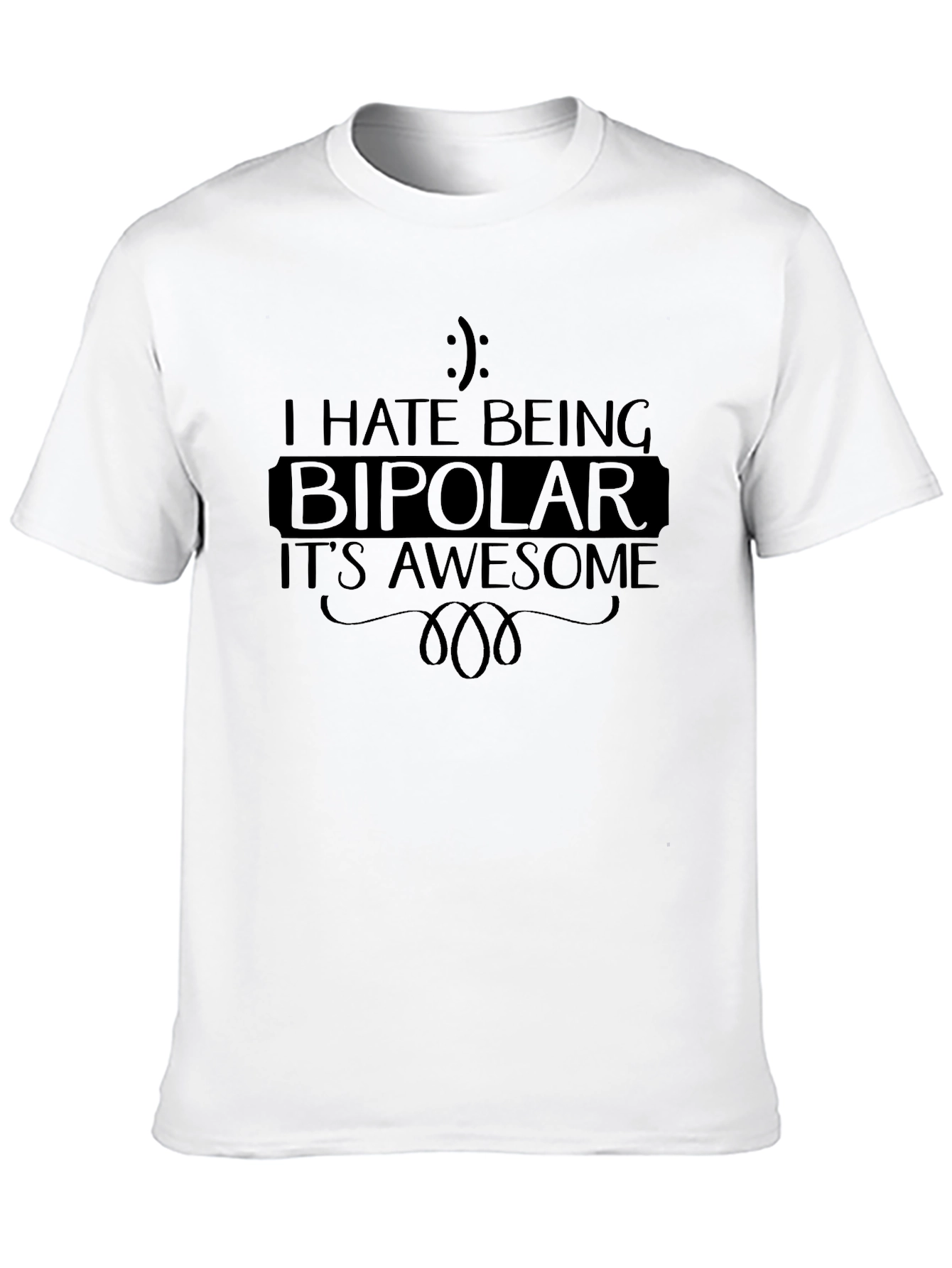 Black Bipolar Awesome Black T-Shirt view 10