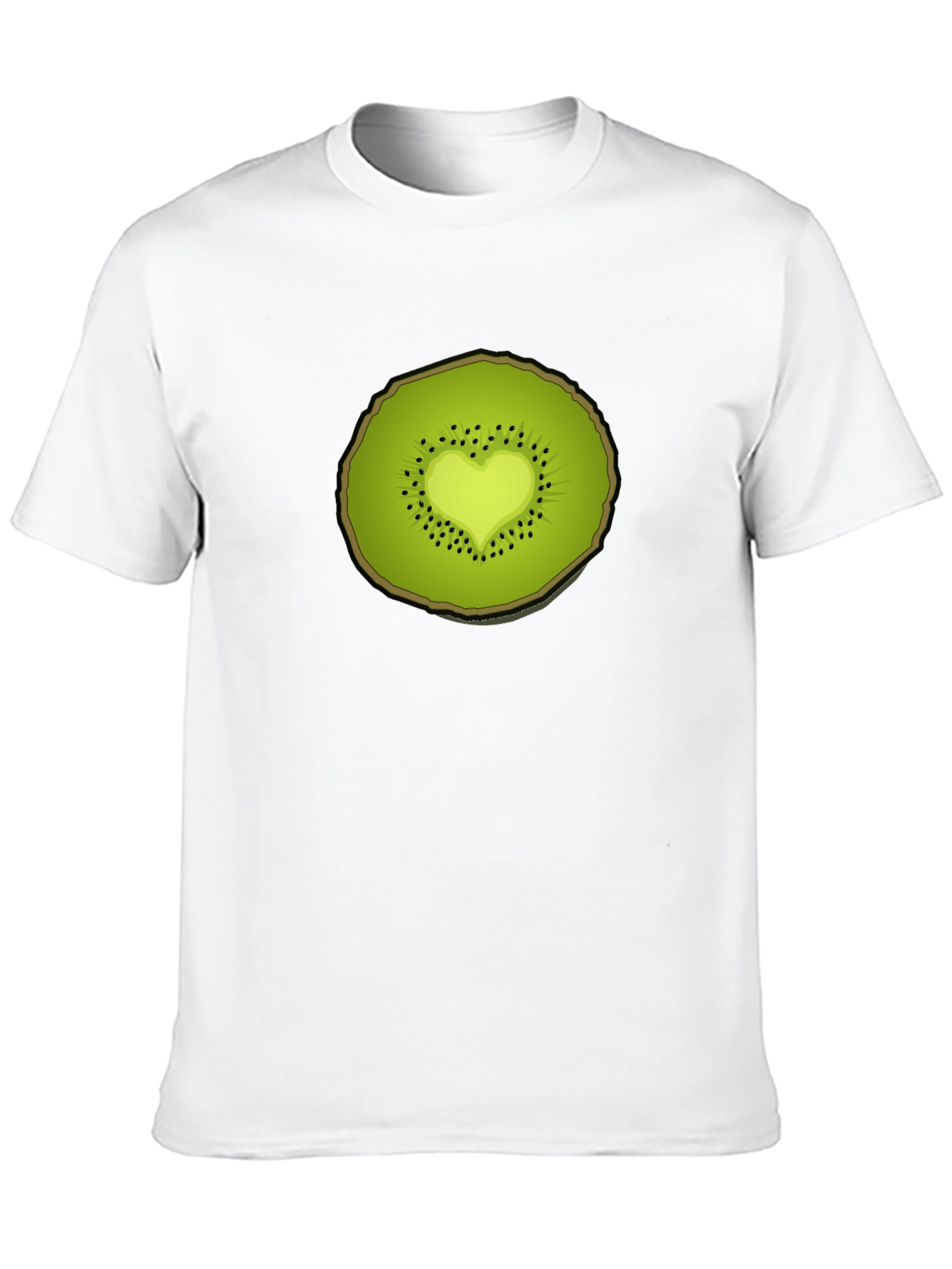 Black Kiwi Heart Graphic Tee - Unique Fruit Design view 10