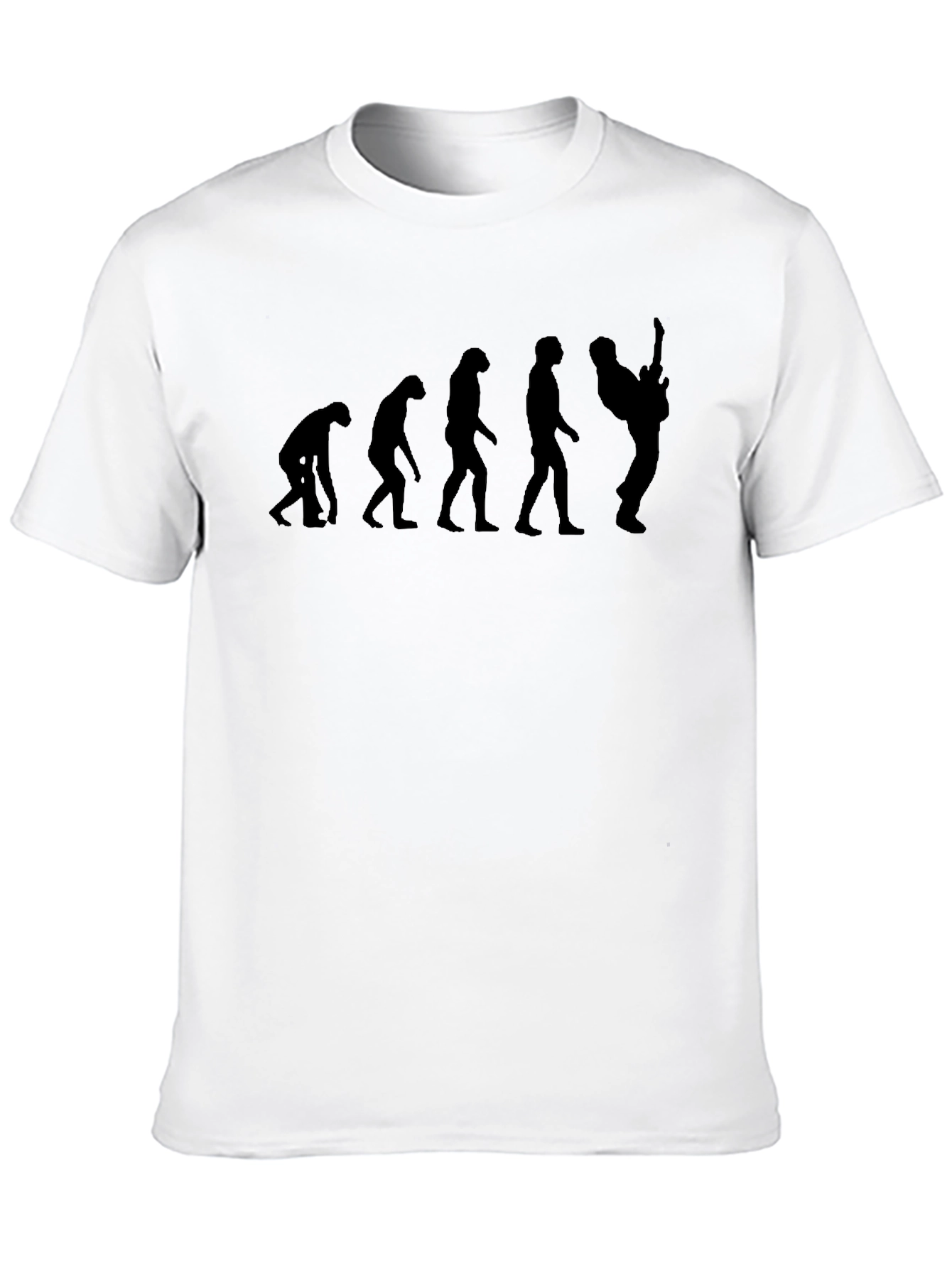 Black Guitar Evolution Black Graphic Tee view 10