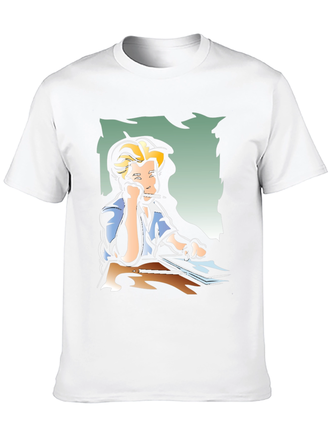 Black Creative Cartoon Graphic Tee - Black view 10