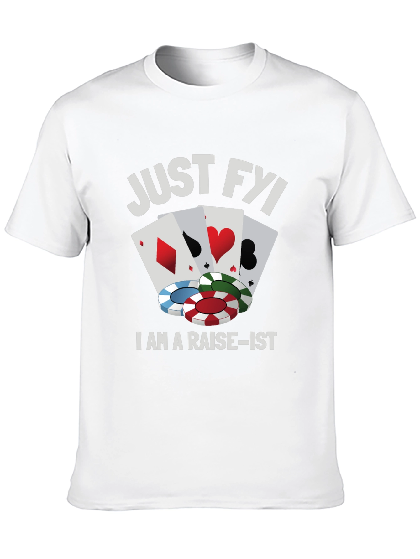 Black Poker Raise-ist Funny Graphic T-Shirt view 10