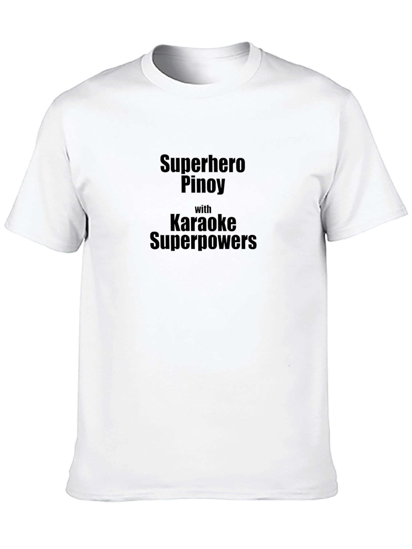 Black Superhero Pinoy Karaoke Superpowers Black T-Shirt view 10